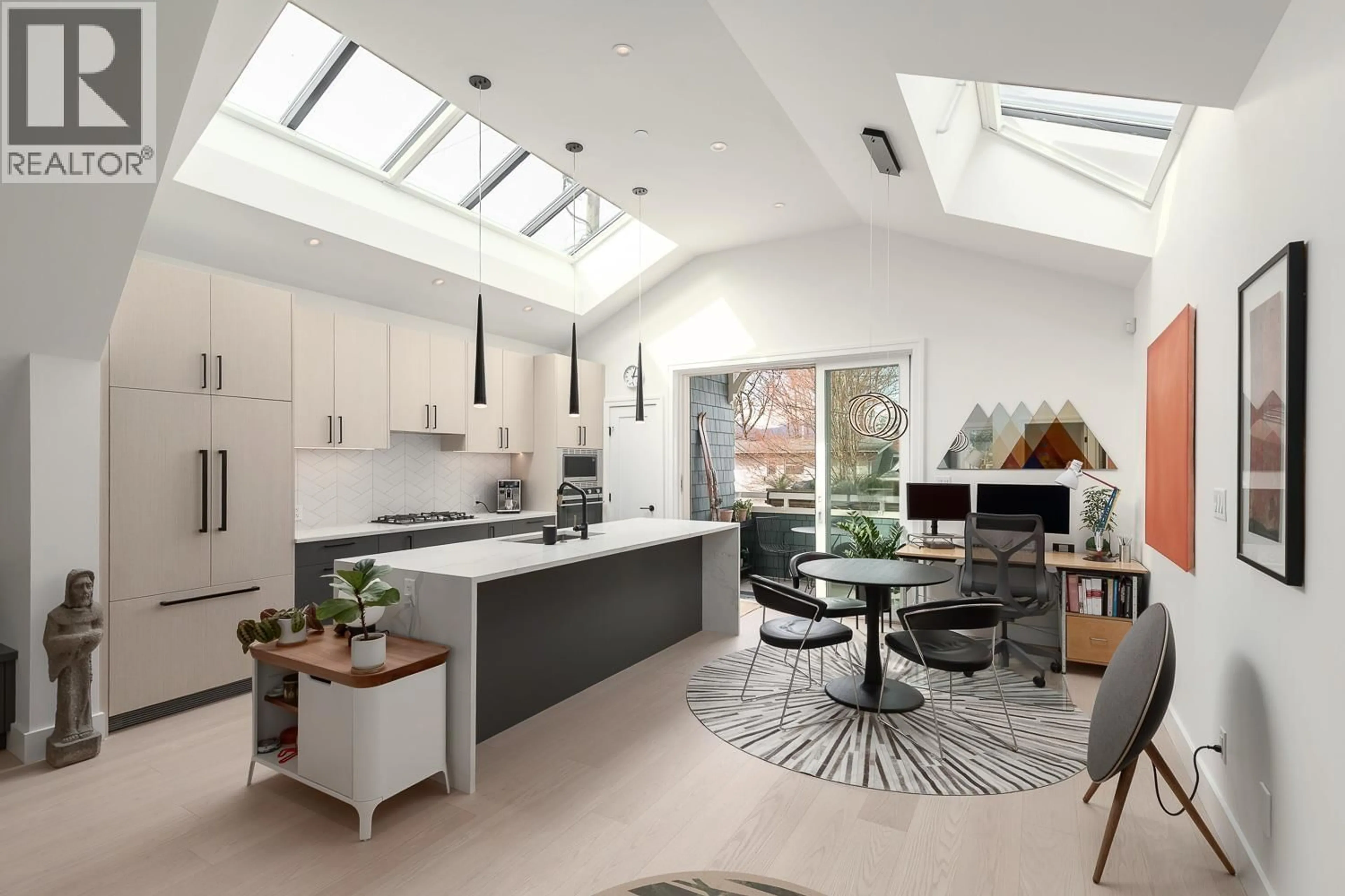 Contemporary kitchen, ceramic/tile floor for 3861 WILLOW STREET, Vancouver British Columbia V5Z4M7