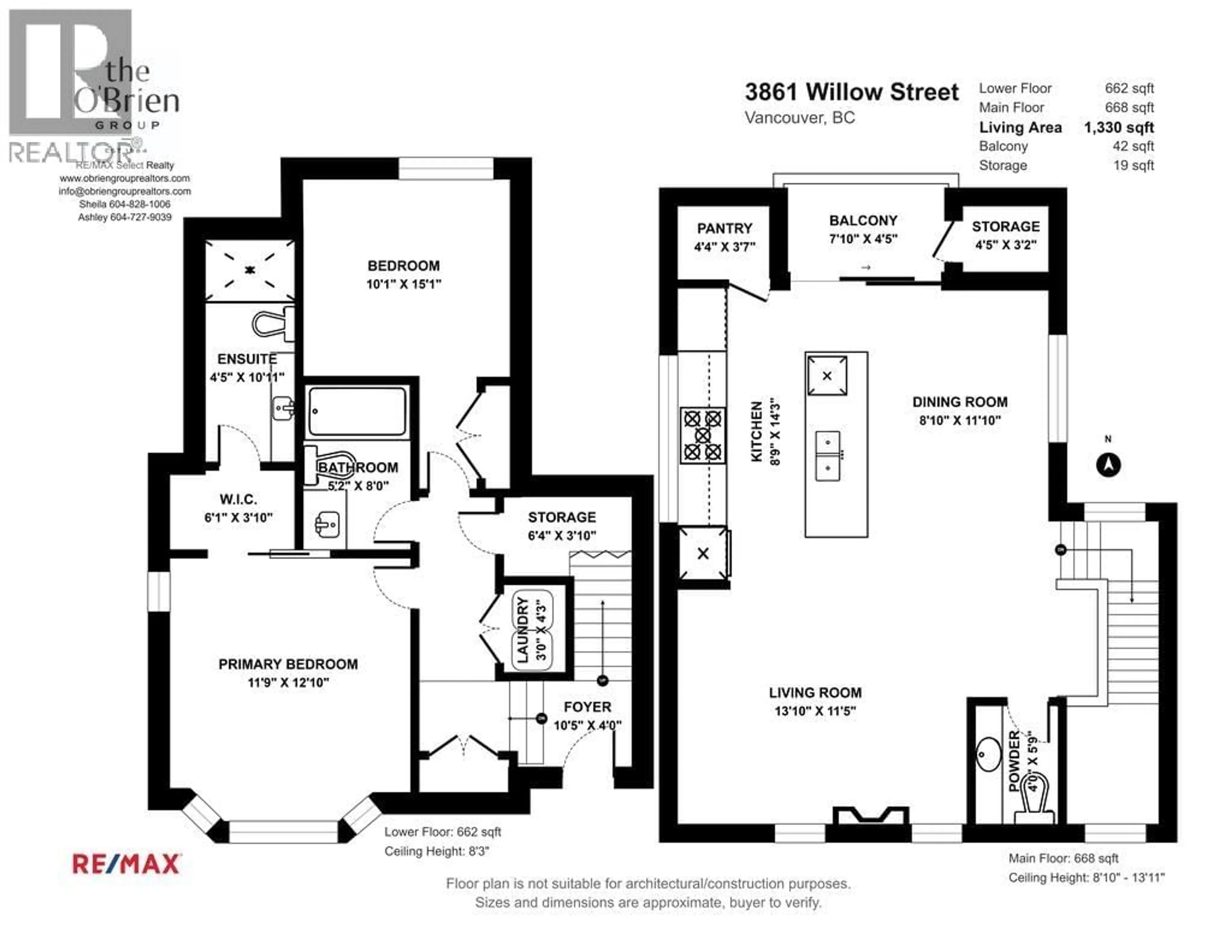 Floor plan for 3861 WILLOW STREET, Vancouver British Columbia V5Z4M7
