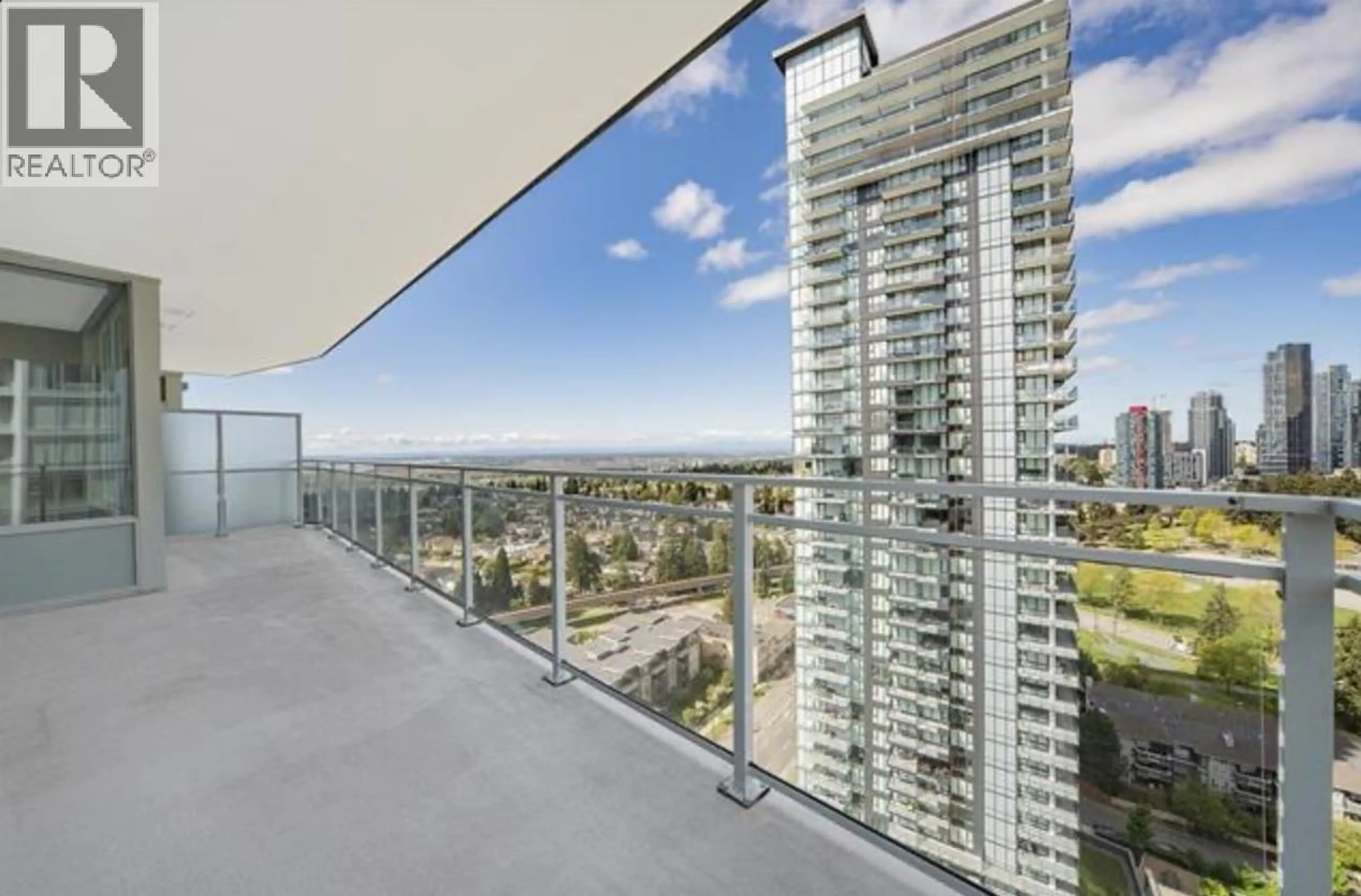Balcony in the apartment, city buildings view from balcony for 2307 - 5051 IMPERIAL STREET, Burnaby British Columbia V5J0J3