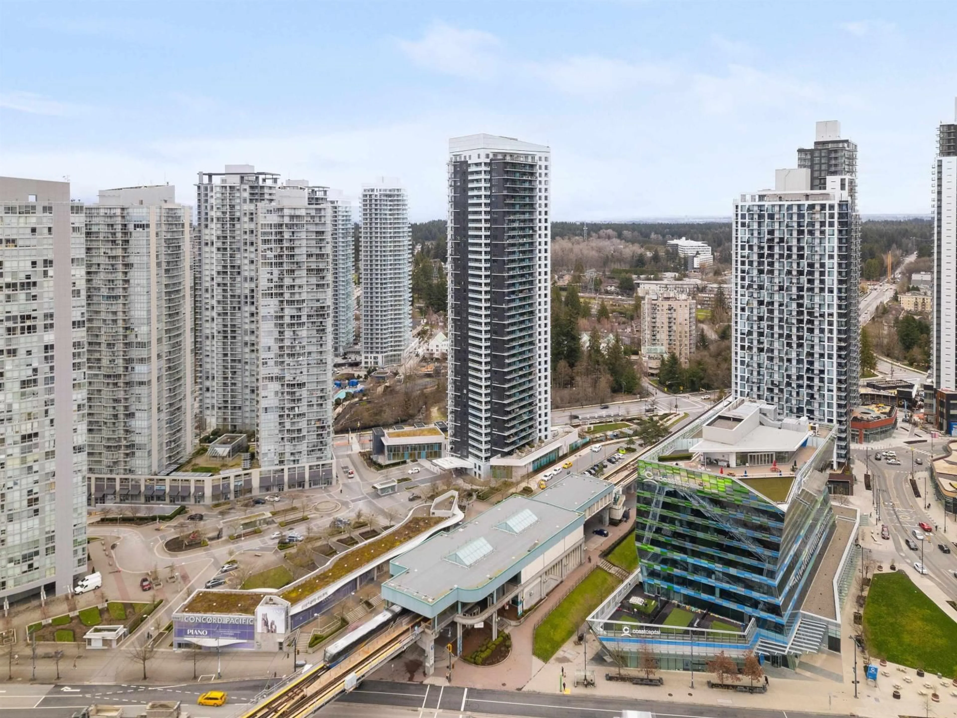A pic from outside/outdoor area/front of a property/back of a property/a pic from drone, city buildings view from balcony for 3107 - 9887 WHALLEY BOULEVARD, Surrey British Columbia V3T0P4