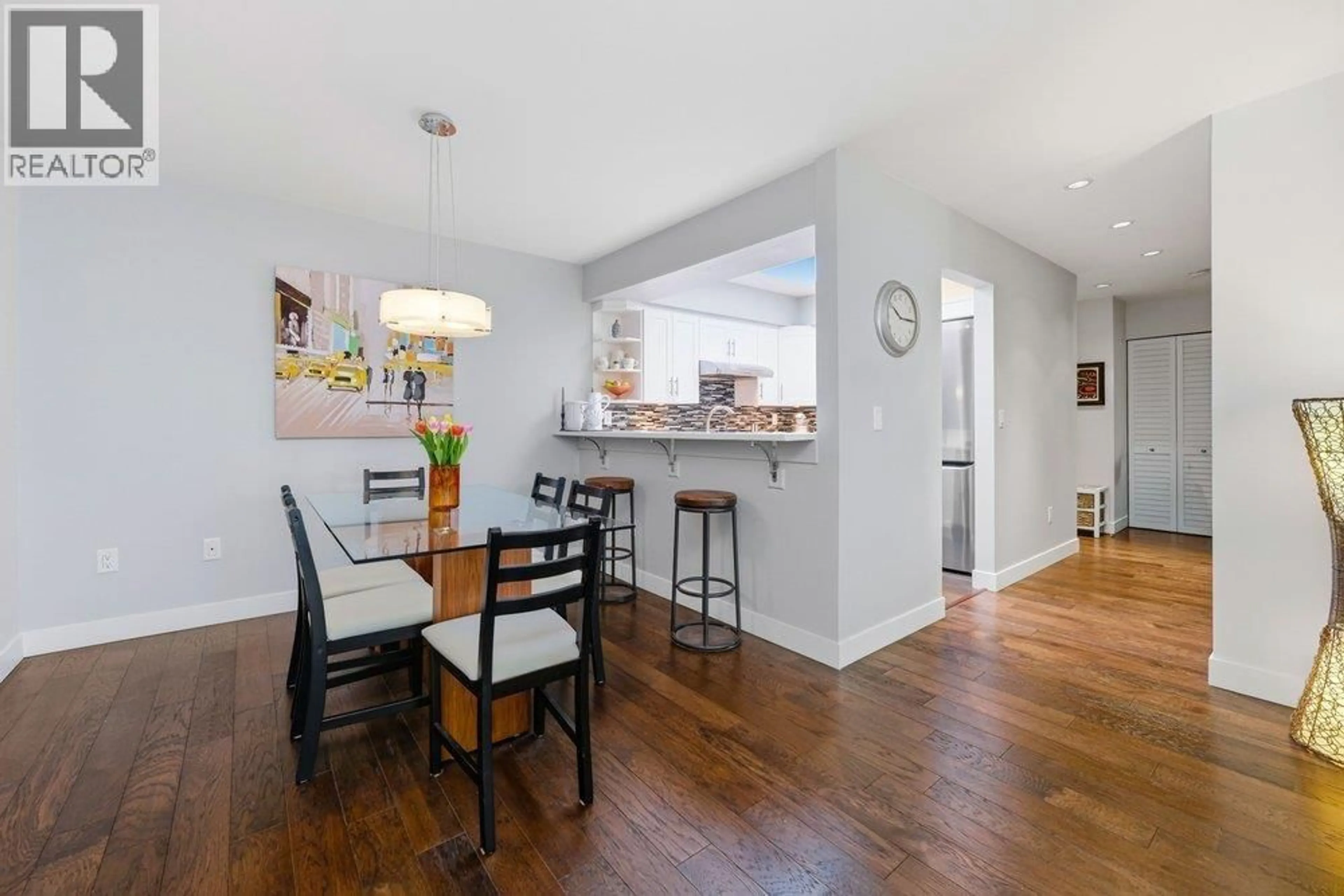 Dining room, wood/laminate floor for 411 - 1125 GILFORD STREET, Vancouver British Columbia V6G2P7
