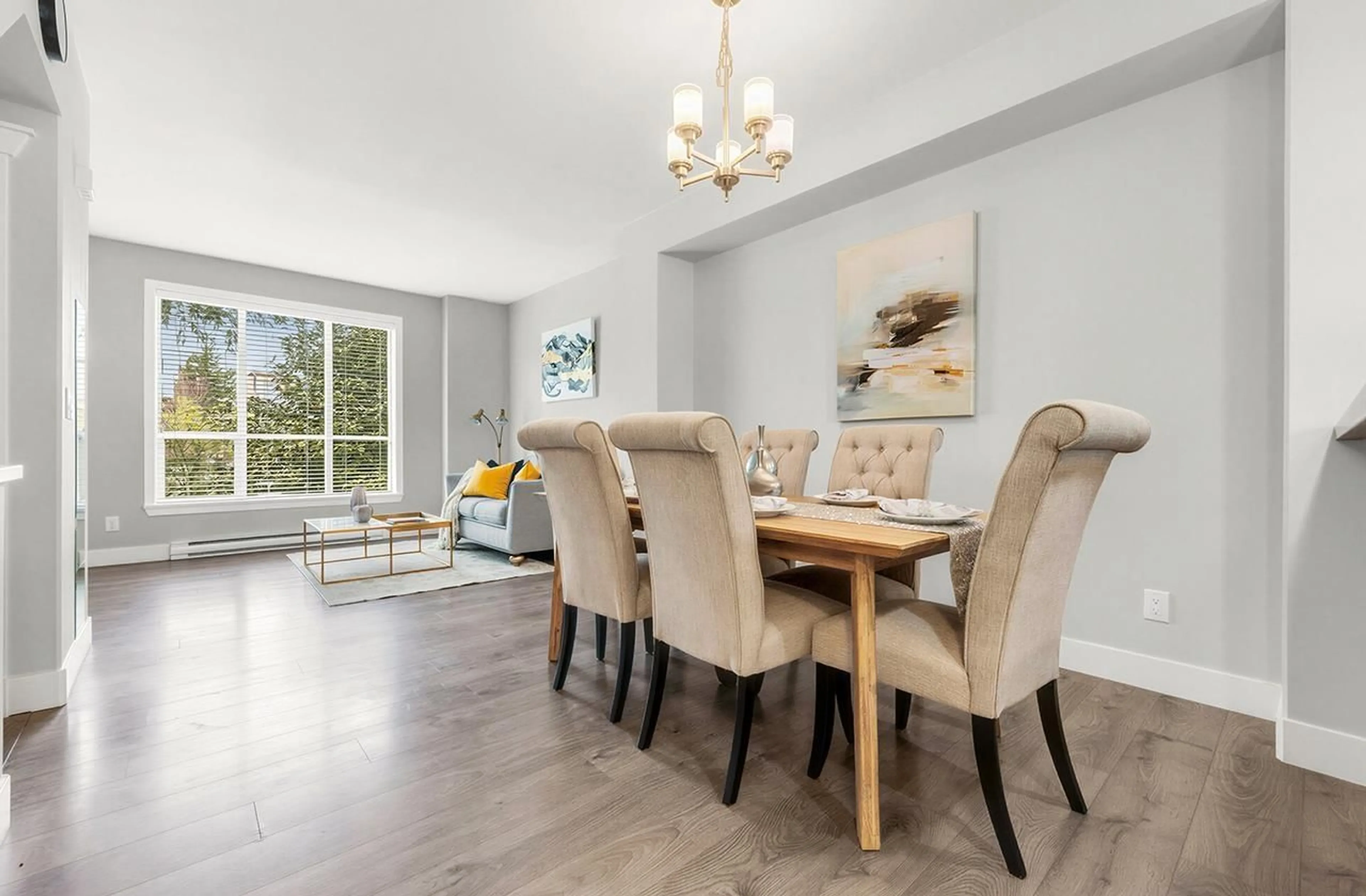 Dining room, wood/laminate floor for 68 - 15405 31ST AVENUE, Surrey British Columbia V3Z2W5