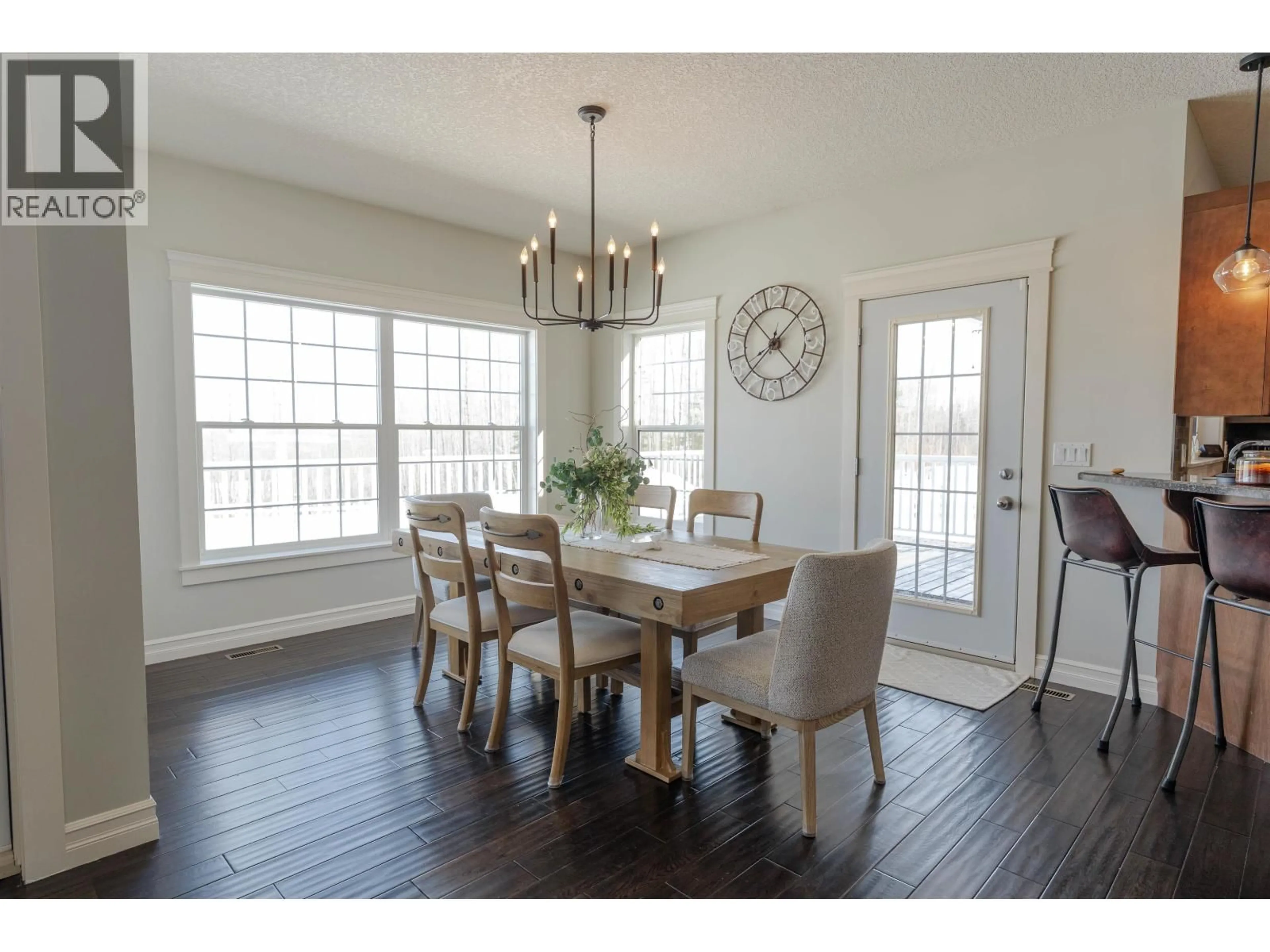 Dining room, wood/laminate floor for 13816 CARDINAL ROAD, Charlie Lake British Columbia V0C1H0