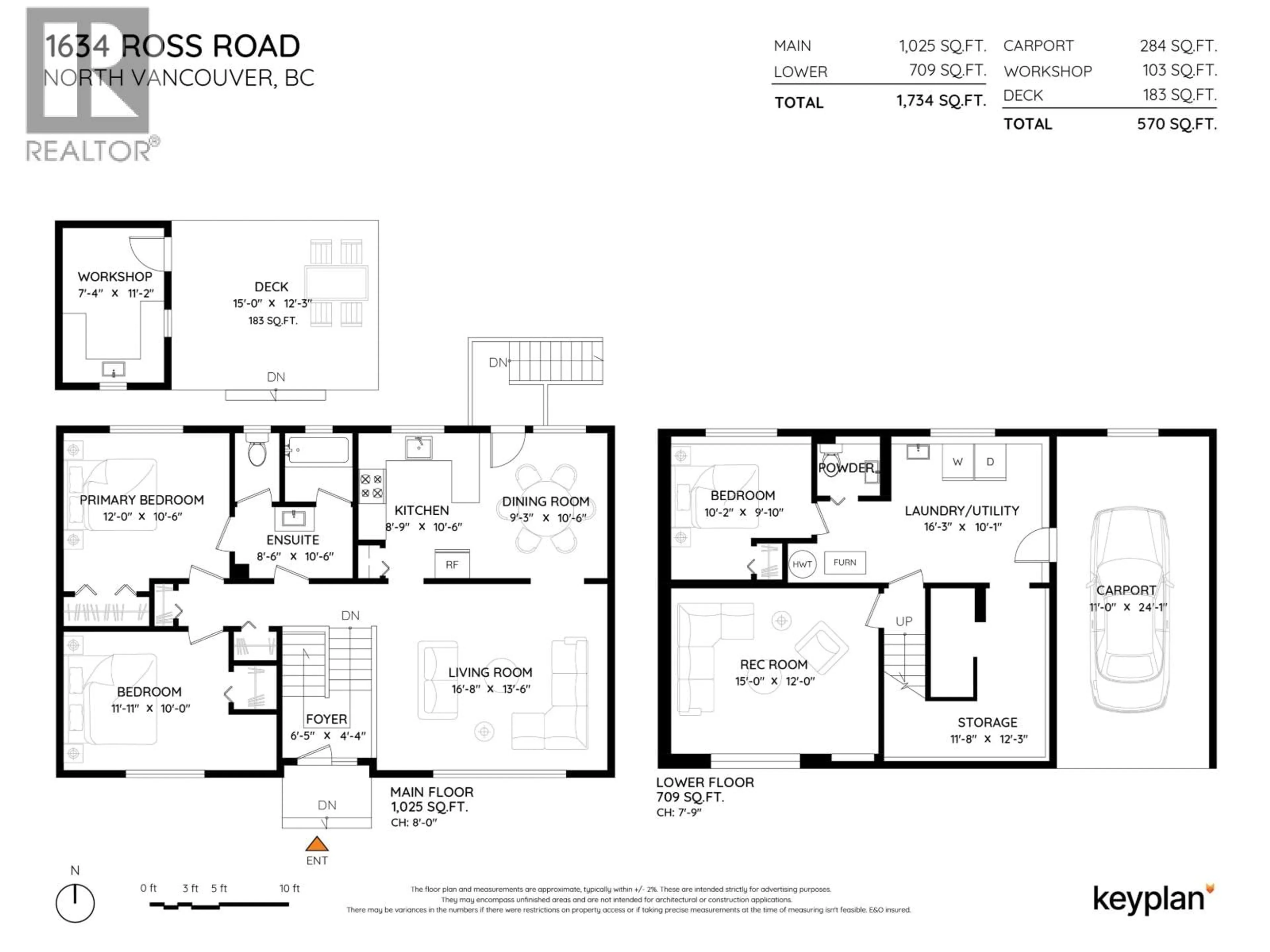 Floor plan for 1634 ROSS ROAD, North Vancouver British Columbia V7J1V4