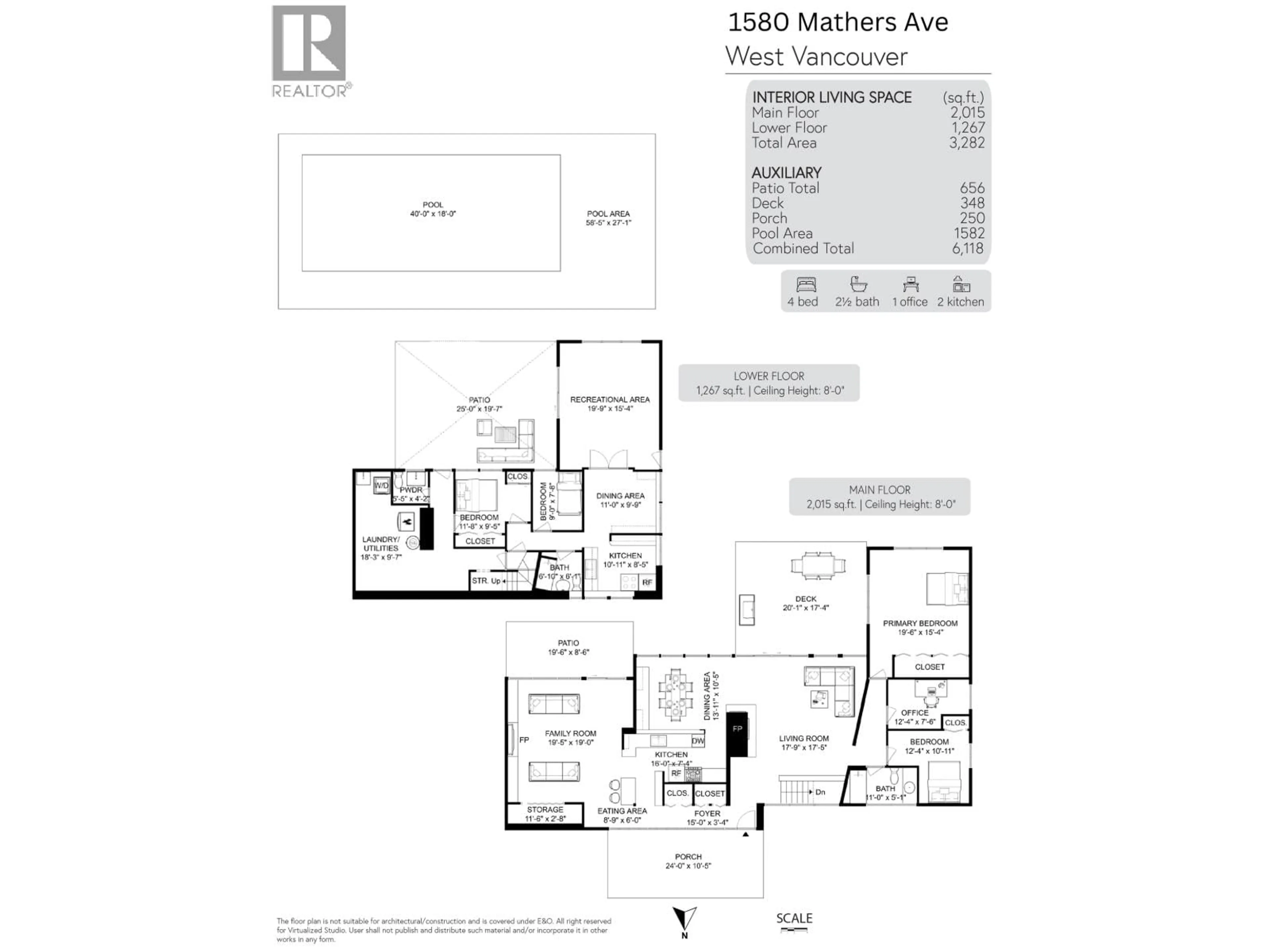 Floor plan for 1580 MATHERS AVENUE, West Vancouver British Columbia V7V2G7