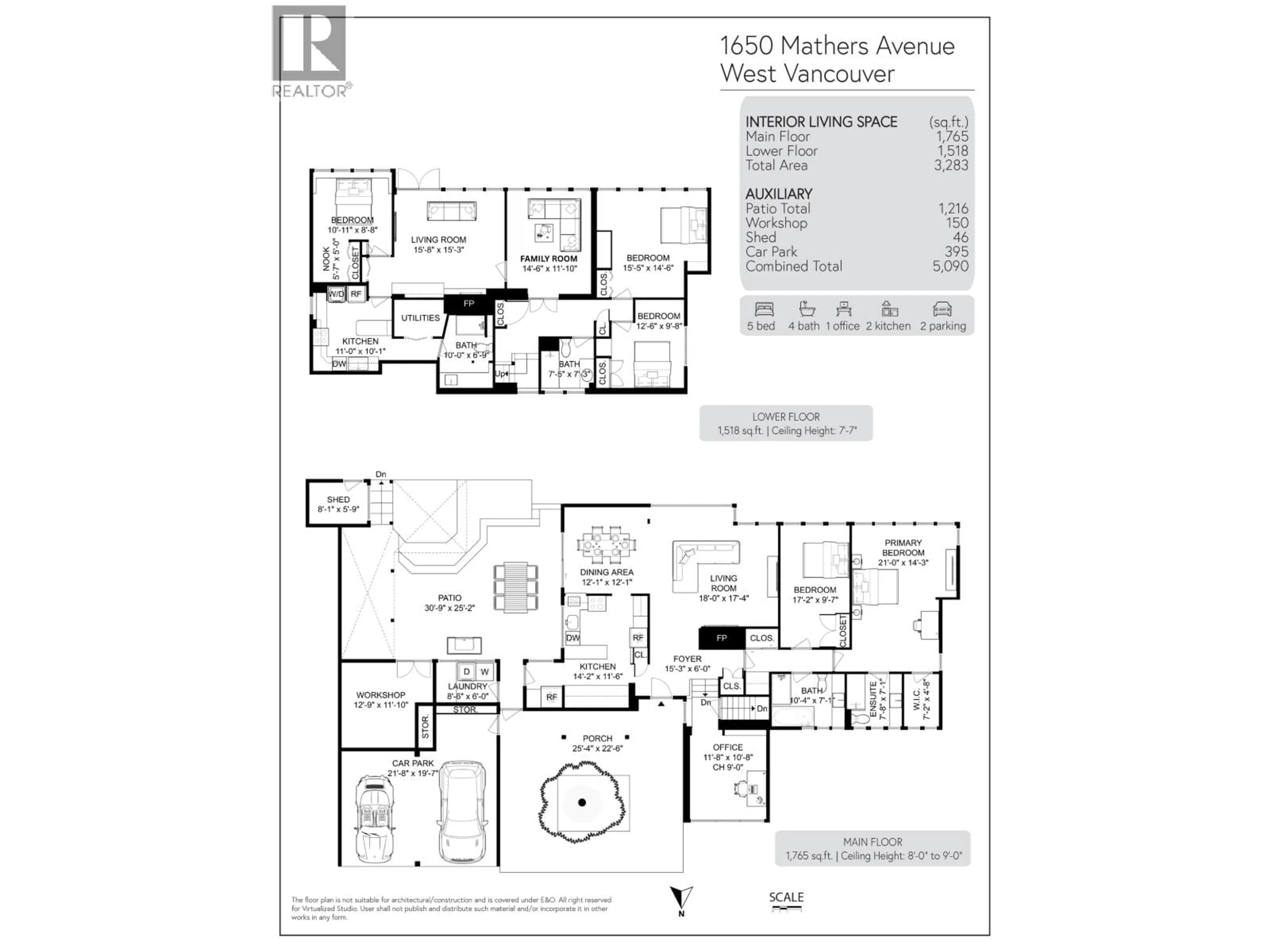 Floor plan for 1650 MATHERS AVENUE, West Vancouver British Columbia V7V2G7