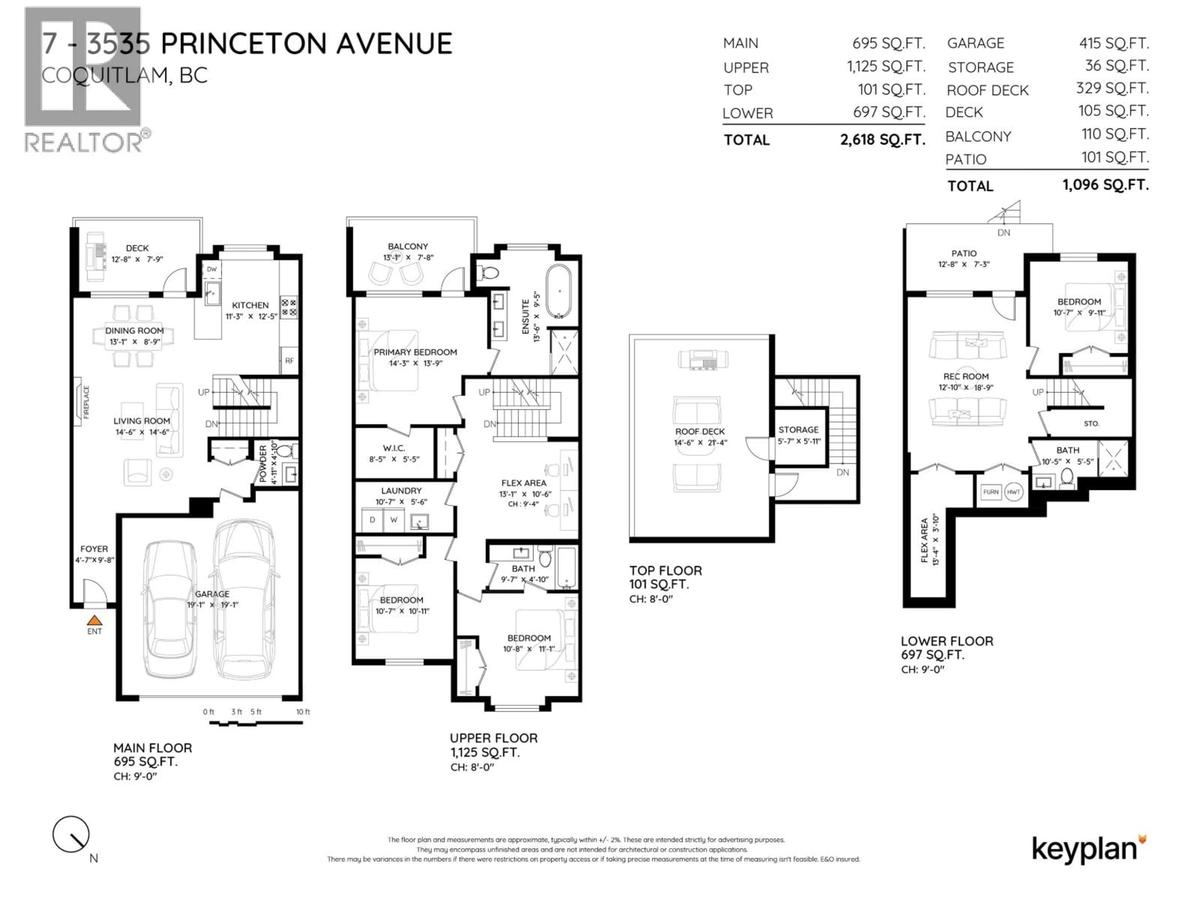 Floor plan for 7 - 3535 PRINCETON AVENUE, Coquitlam British Columbia V3E0P1