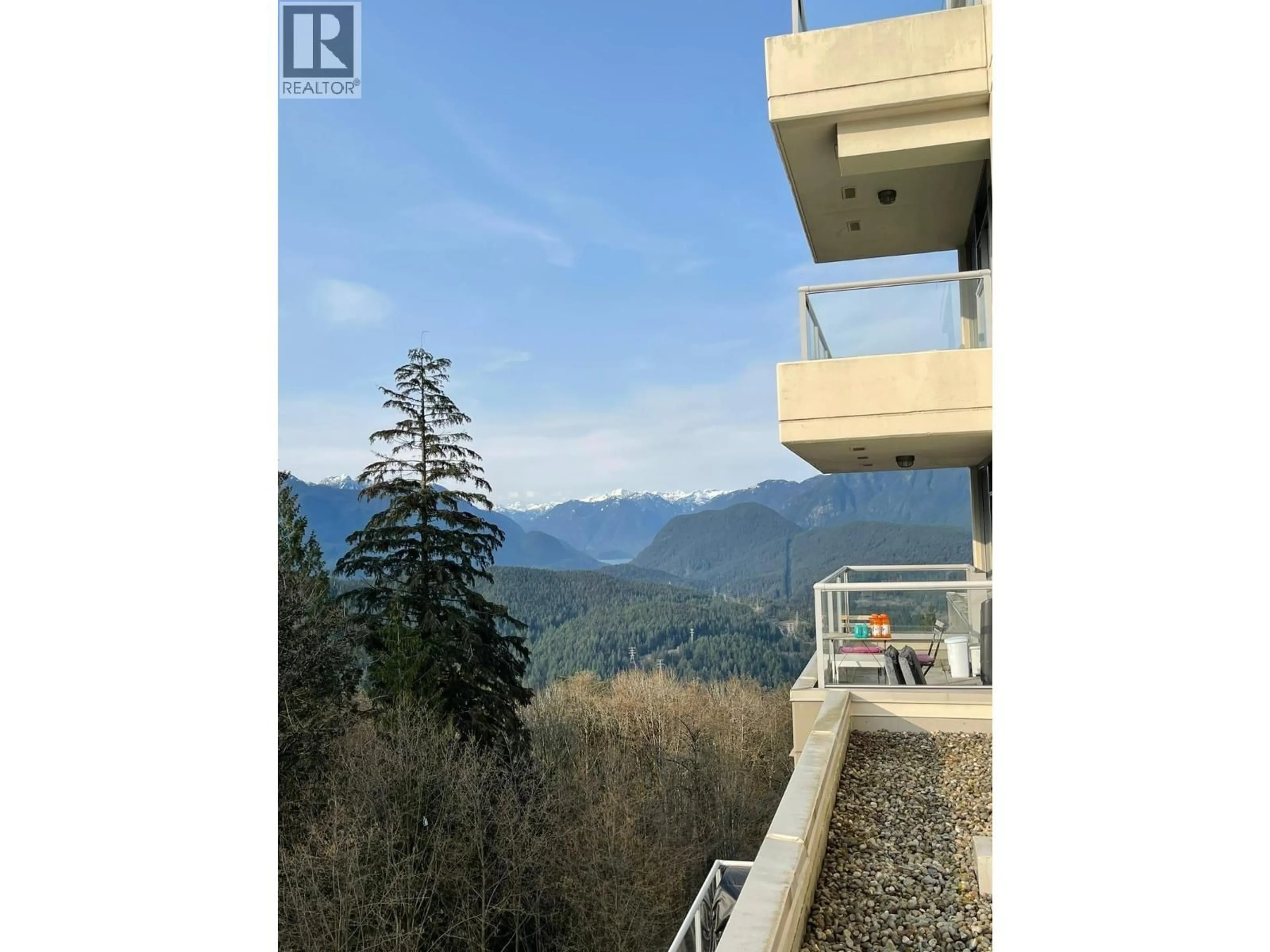 Balcony in the apartment, mountain view for 801 - 9232 UNIVERSITY CRESCENT, Burnaby British Columbia V5A0A3