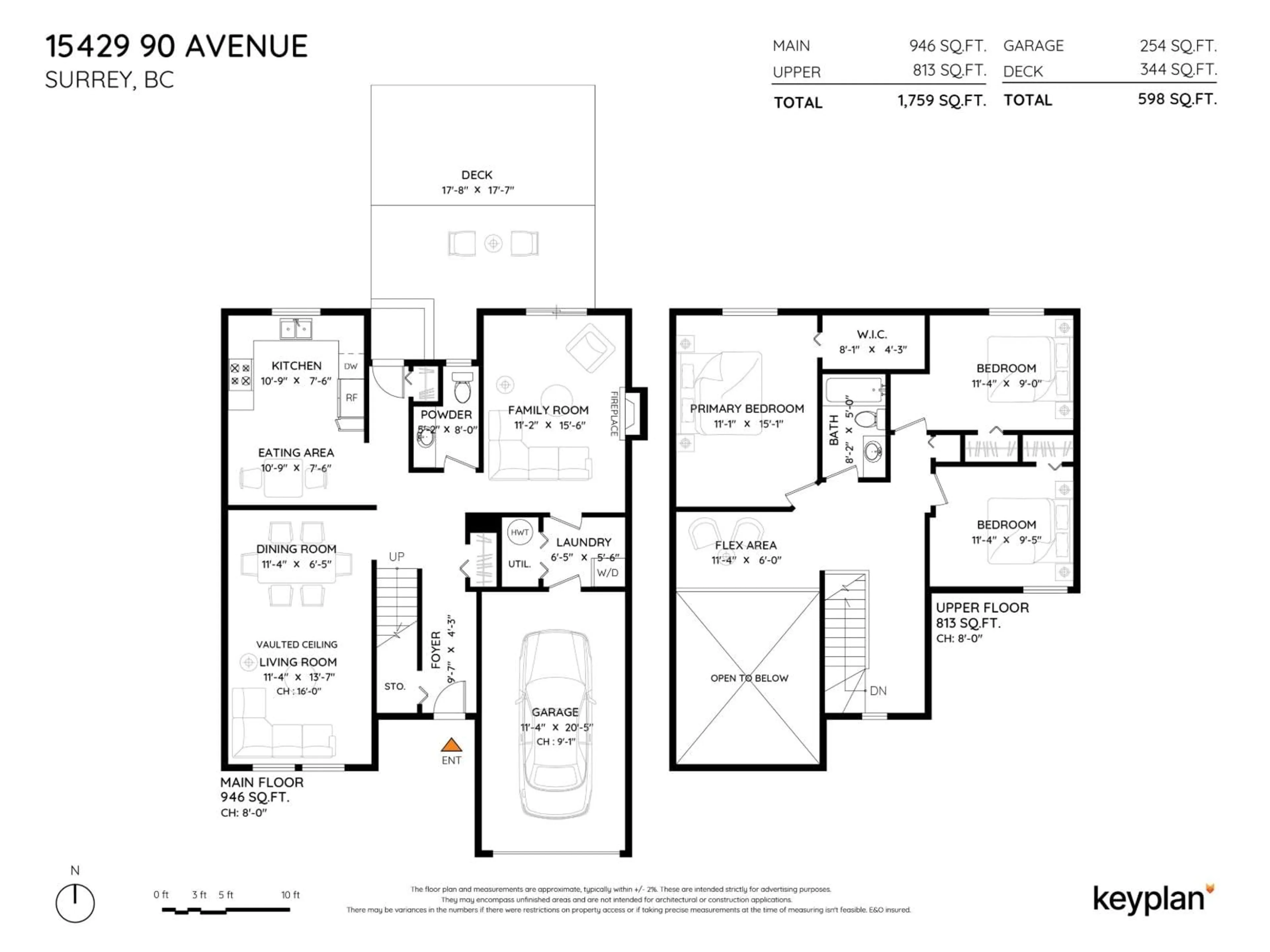 Floor plan for 15429 90 AVENUE, Surrey British Columbia V3R9J5