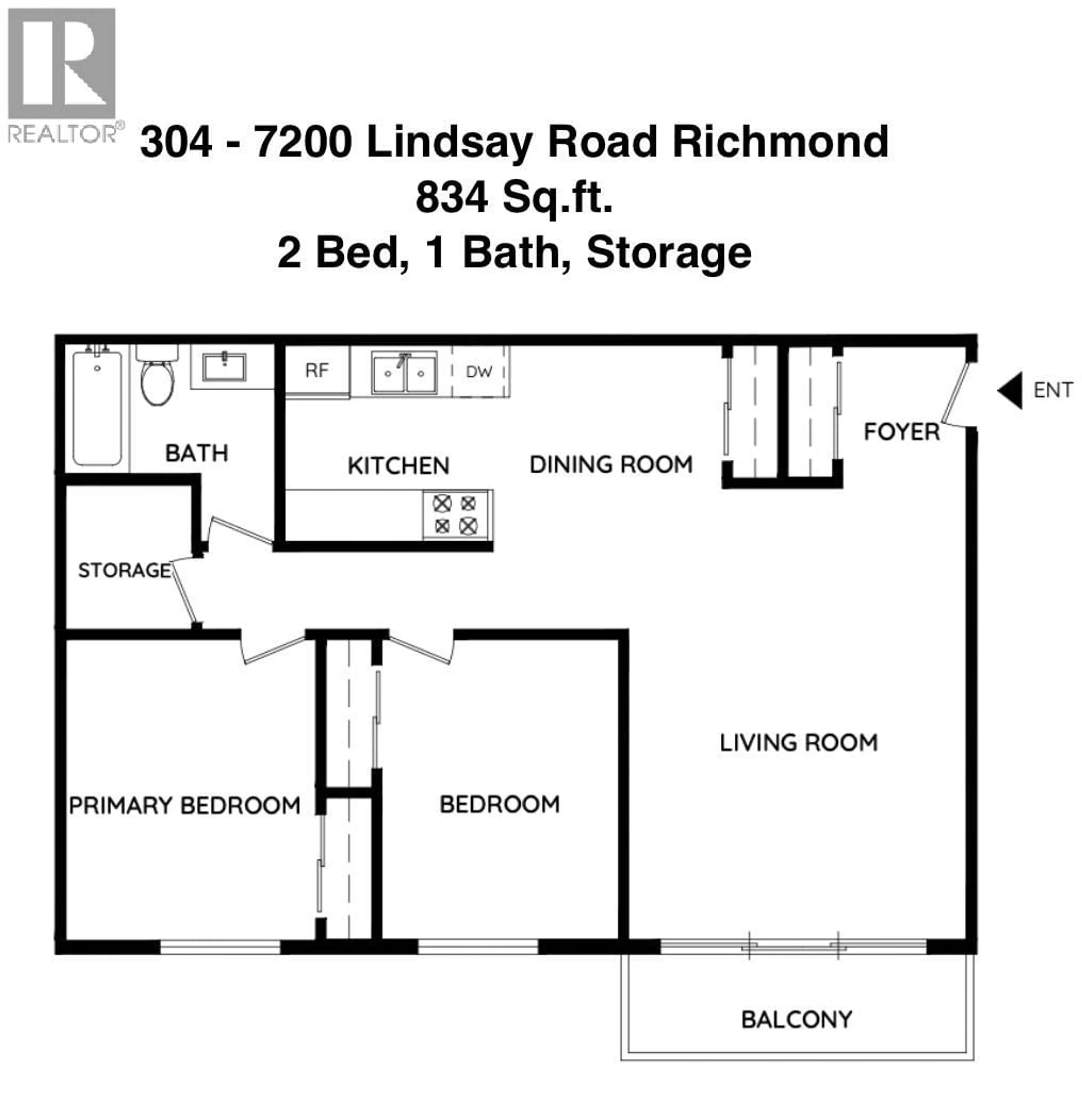Floor plan for 304 - 7200 LINDSAY ROAD, Richmond British Columbia V7C3M6
