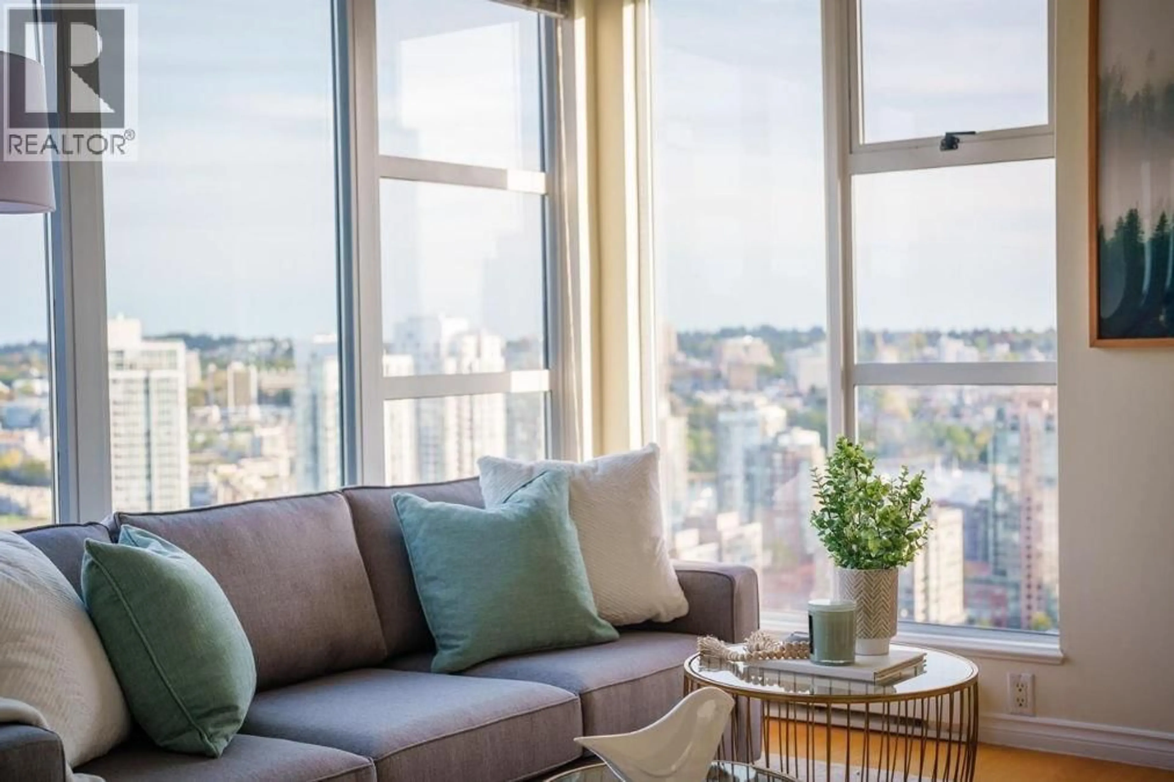 Living room with furniture, unknown for 3207 - 939 HOMER STREET, Vancouver British Columbia V6B2W6