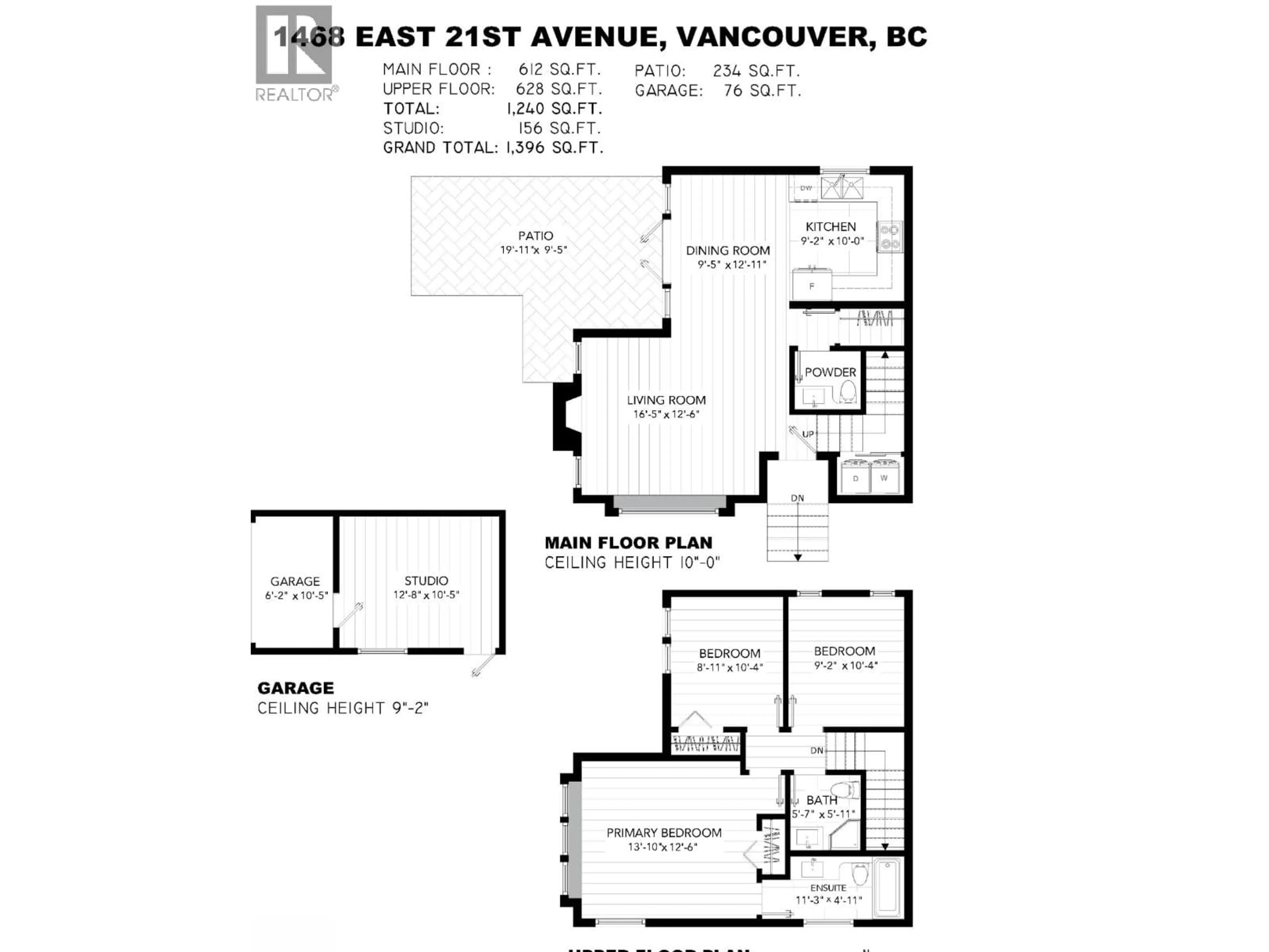 Floor plan for 1468 21ST AVENUE, Vancouver British Columbia V5N5M7