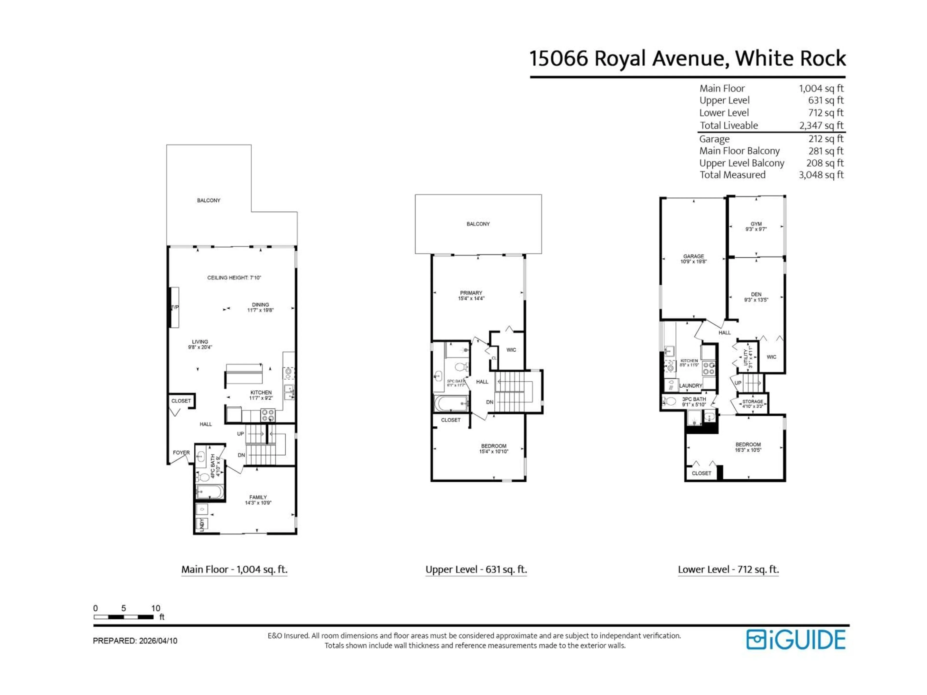 Floor plan for 15066 ROYAL AVENUE, White Rock British Columbia V4B1L9