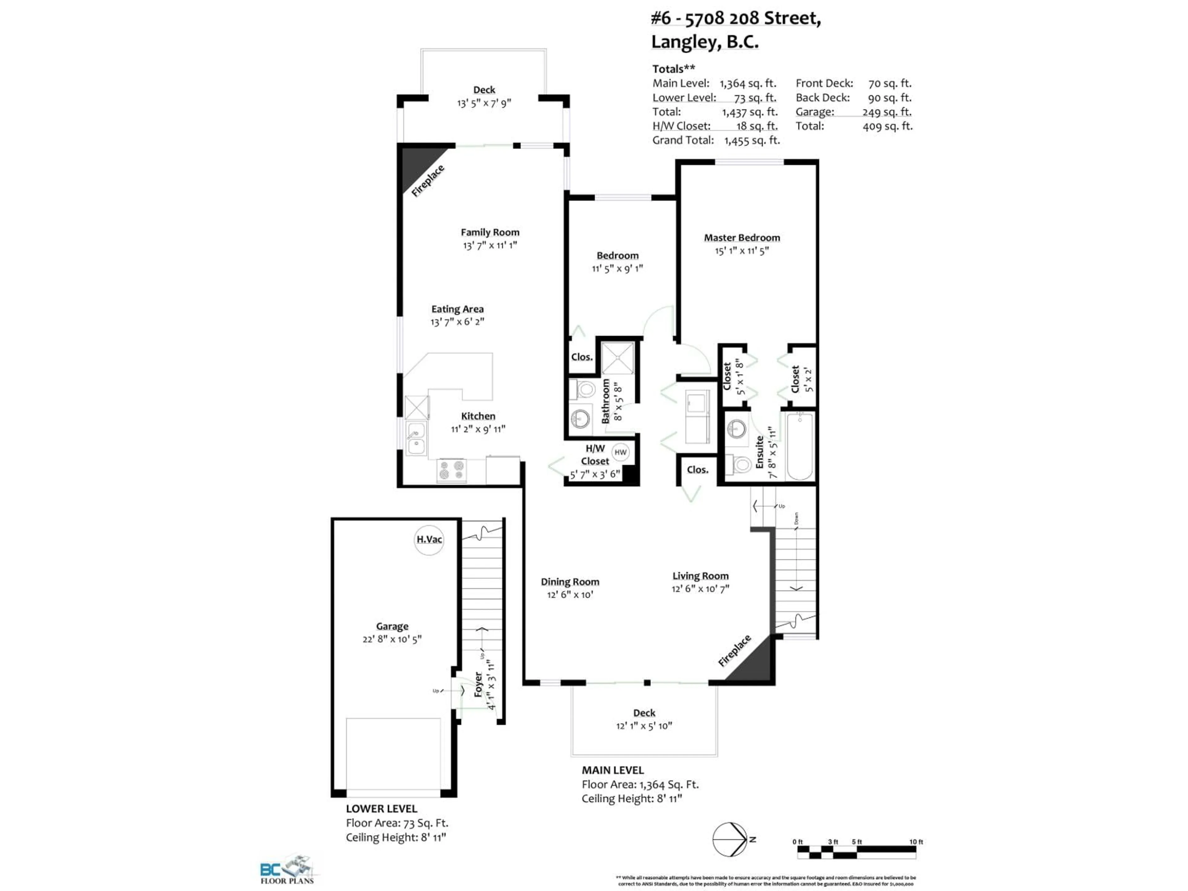 Floor plan for 6 - 5708 208 STREET, Langley British Columbia V3A8L4