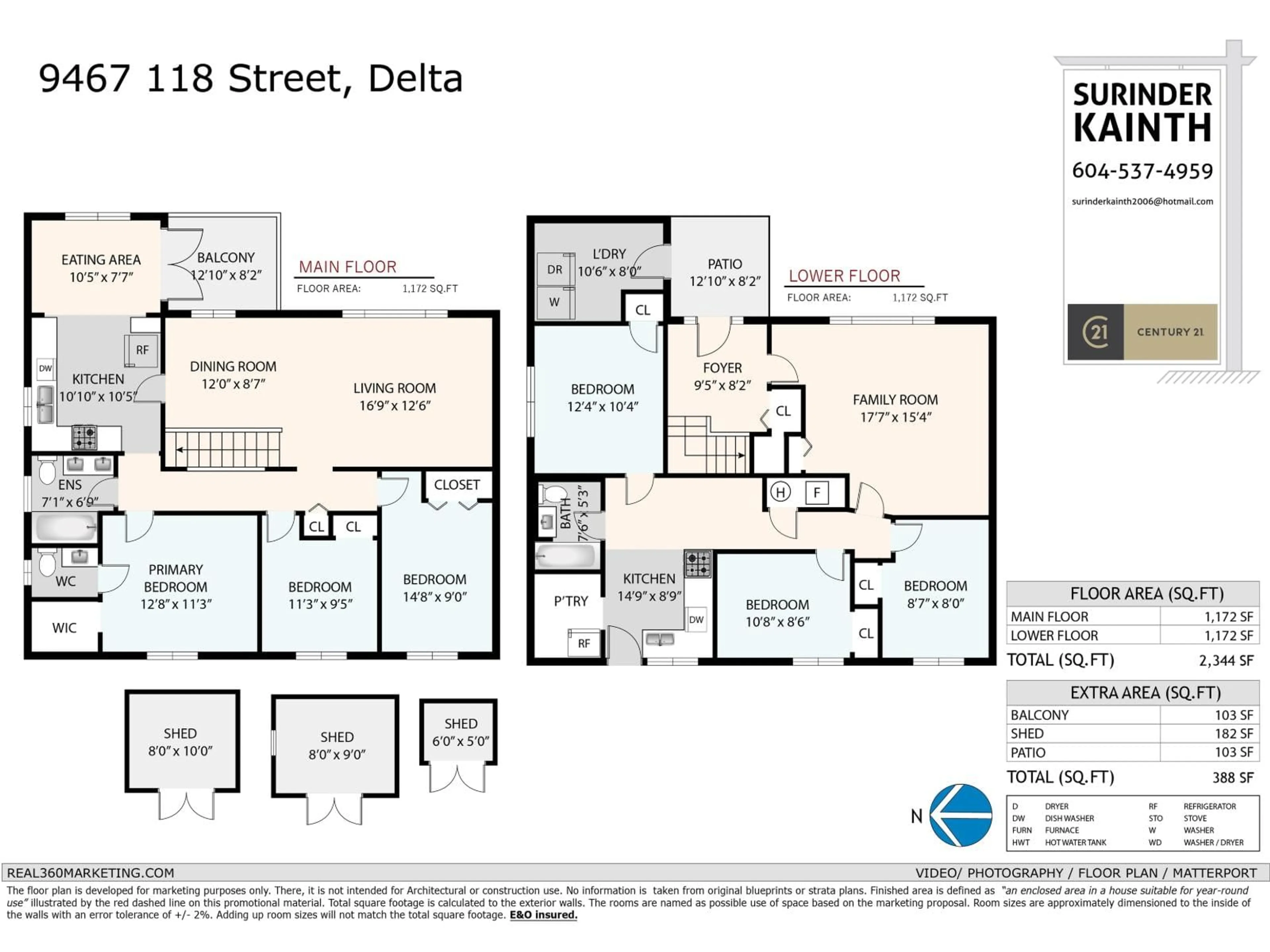 Floor plan for 9467 118 STREET, Delta British Columbia V4C6J3