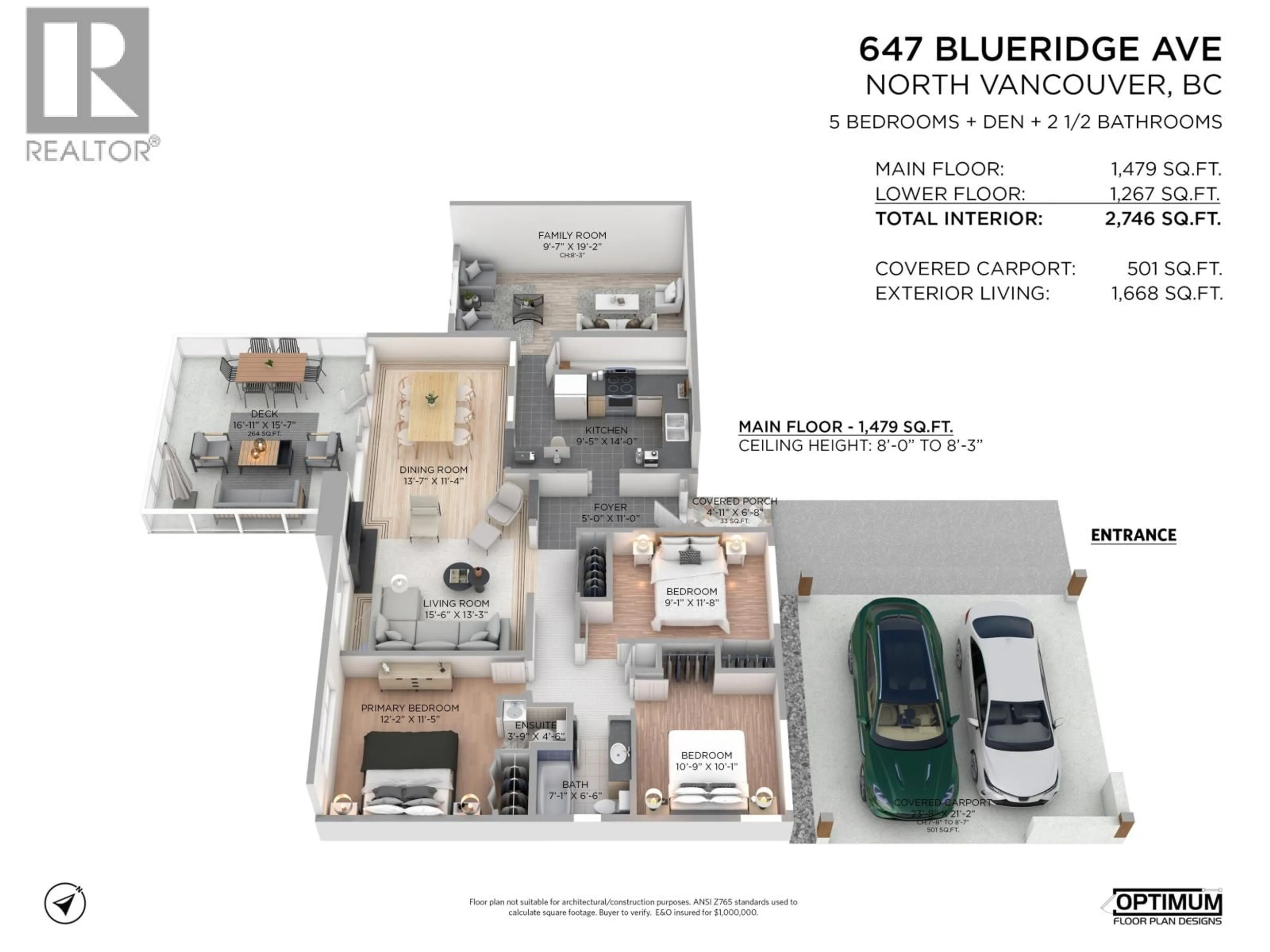 Floor plan for 647 BLUERIDGE AVENUE, North Vancouver British Columbia V7R2J4