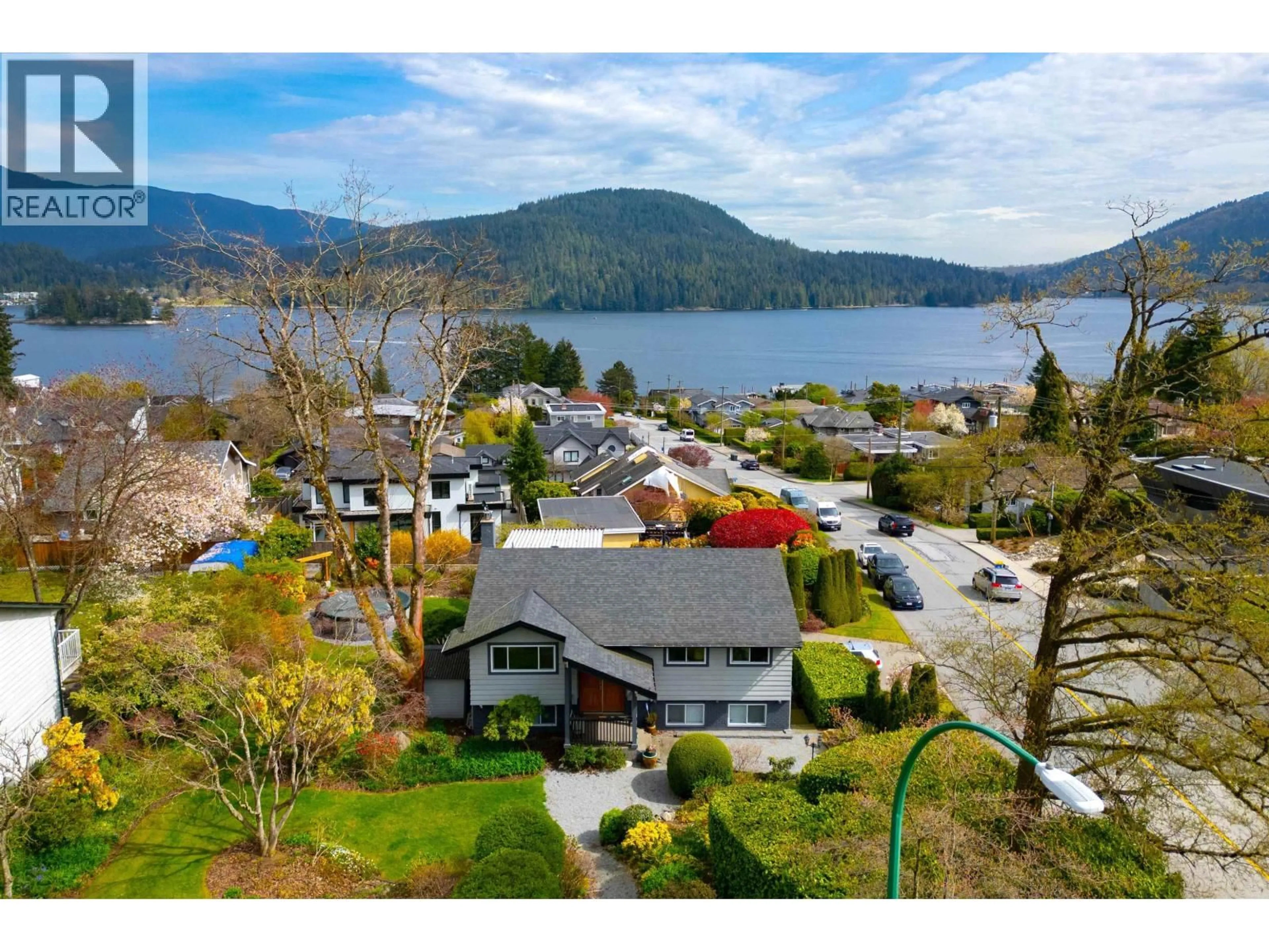 A pic from outside/outdoor area/front of a property/back of a property/a pic from drone, water/lake/river/ocean view for 4300 DOLLAR ROAD, North Vancouver British Columbia V7G2T4