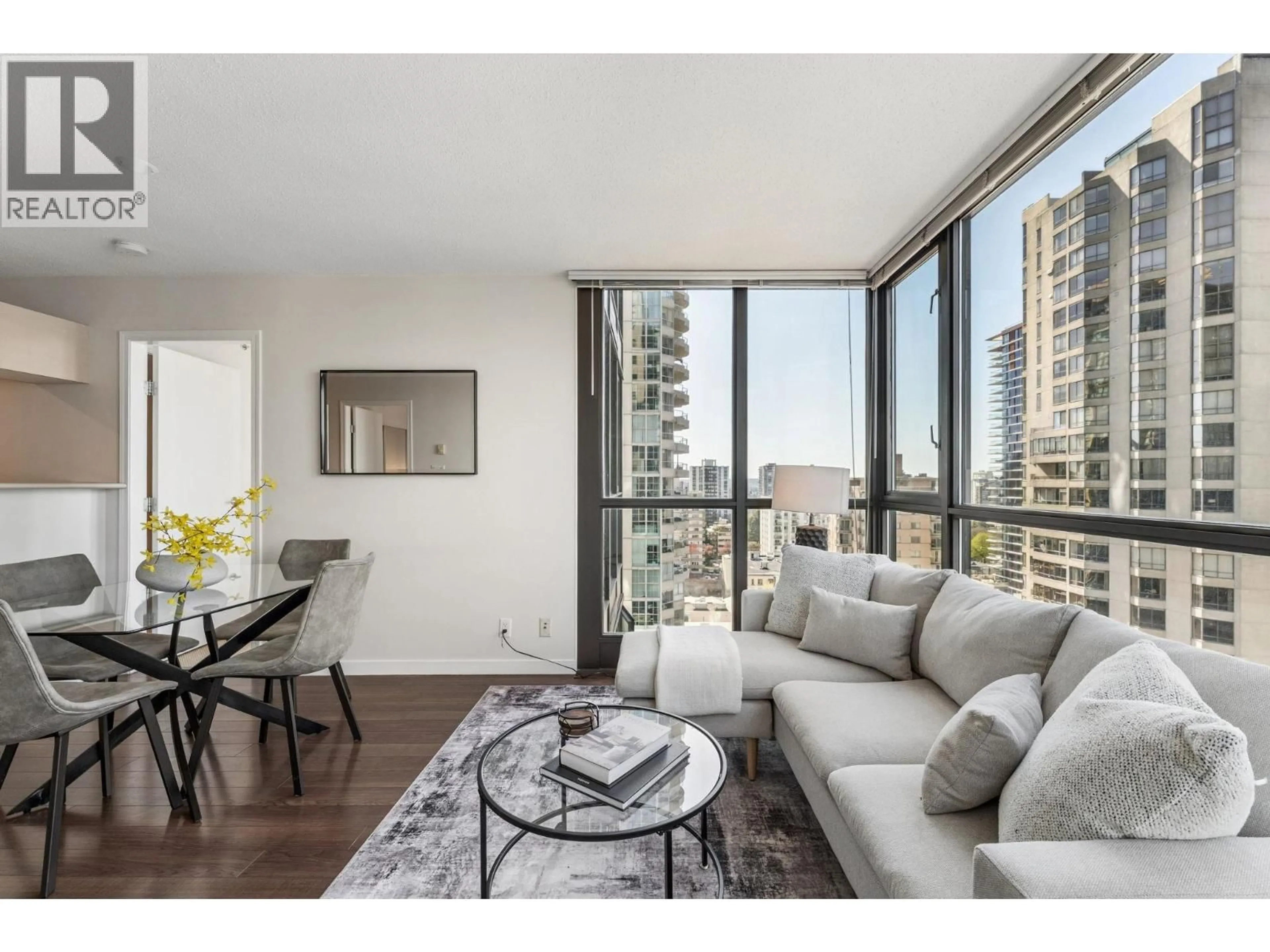 Living room with furniture, wood/laminate floor for 1907 - 1331 ALBERNI STREET, Vancouver British Columbia V6E4S1