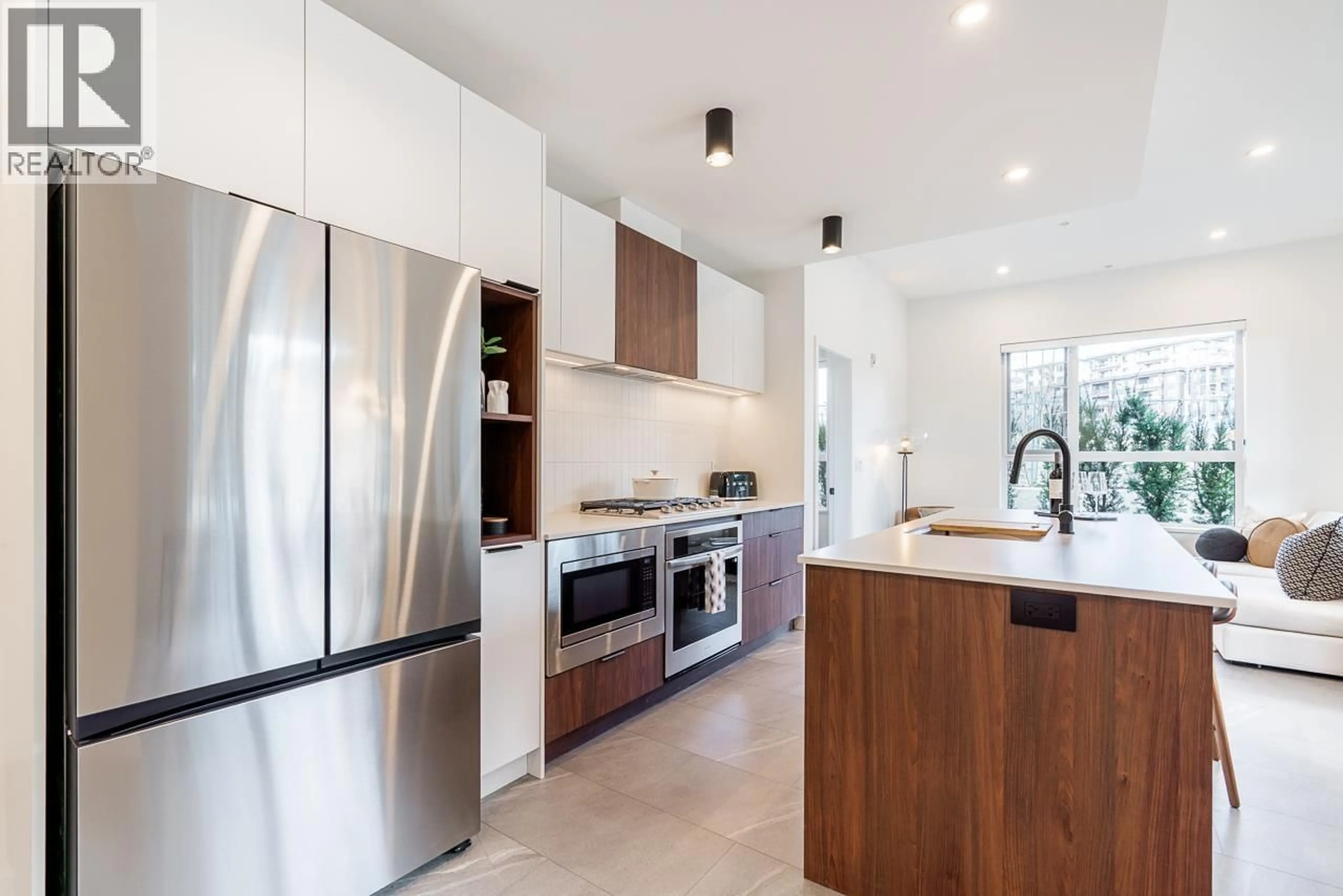 Contemporary kitchen, ceramic/tile floor for 602 - 623 KEMSLEY AVENUE, Coquitlam British Columbia V3J0L8
