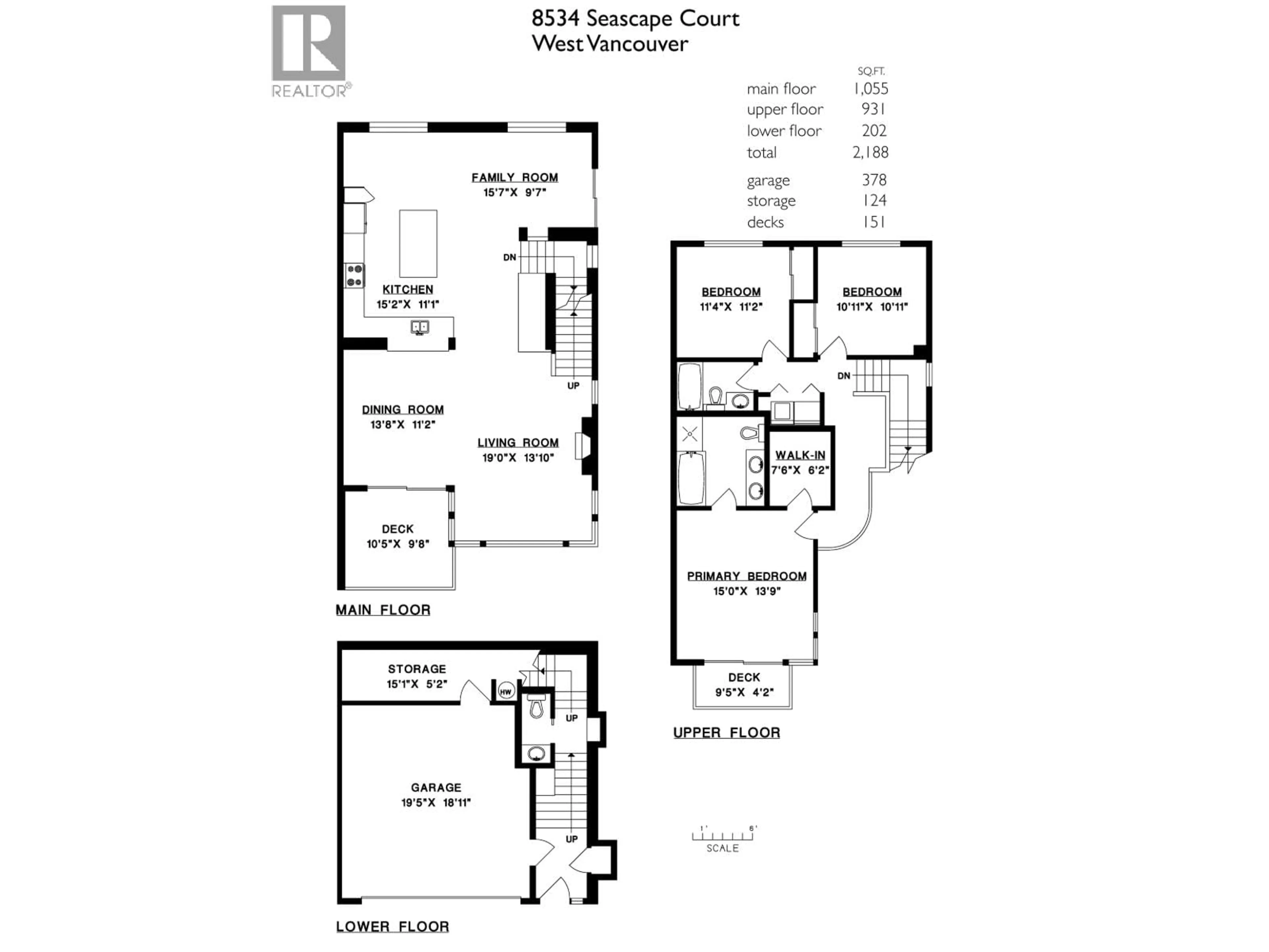 Floor plan for 8534 SEASCAPE COURT, West Vancouver British Columbia V7W3J7