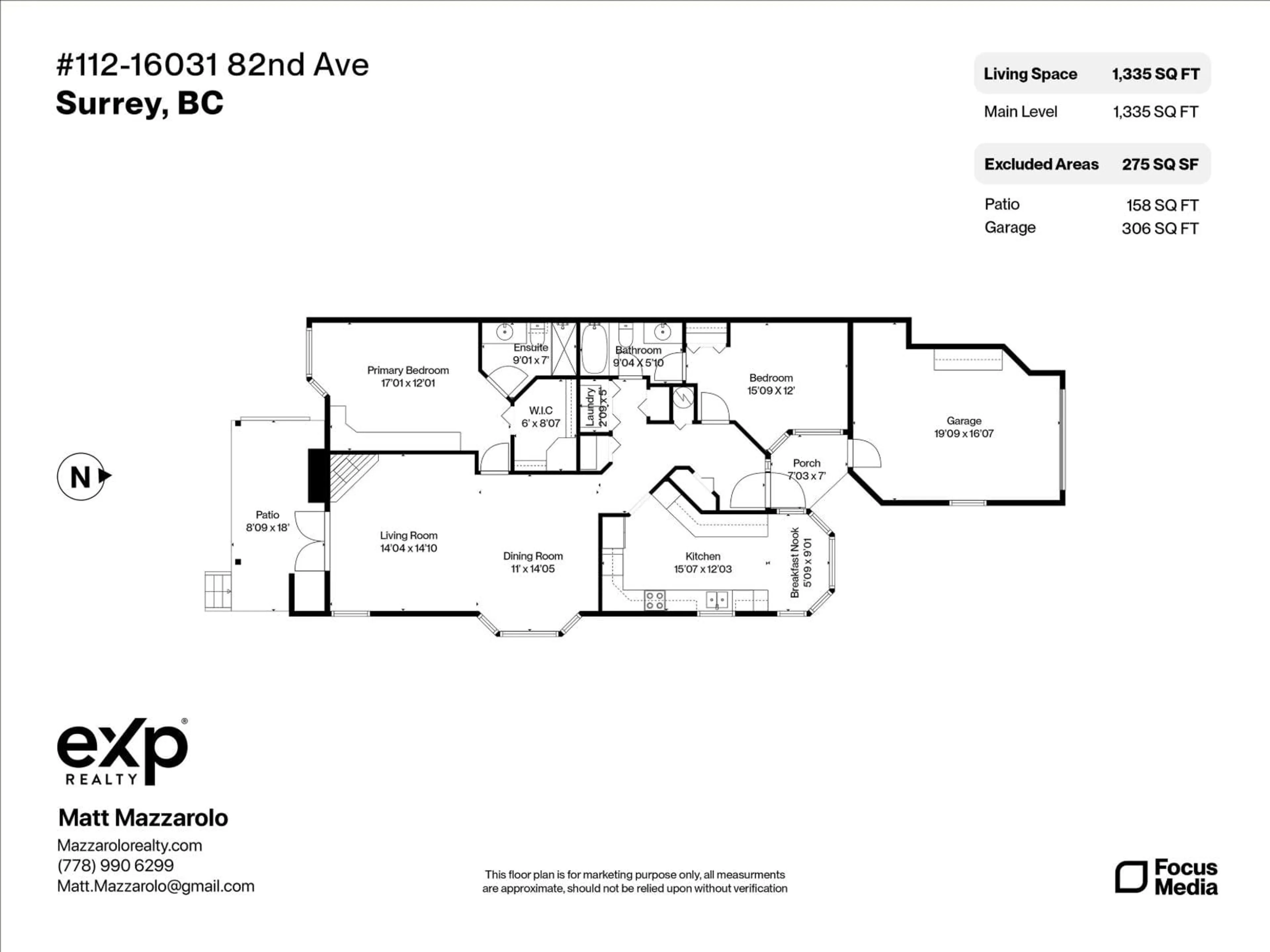 Floor plan for 112 - 16031 82 AVENUE, Surrey British Columbia V4N0N4