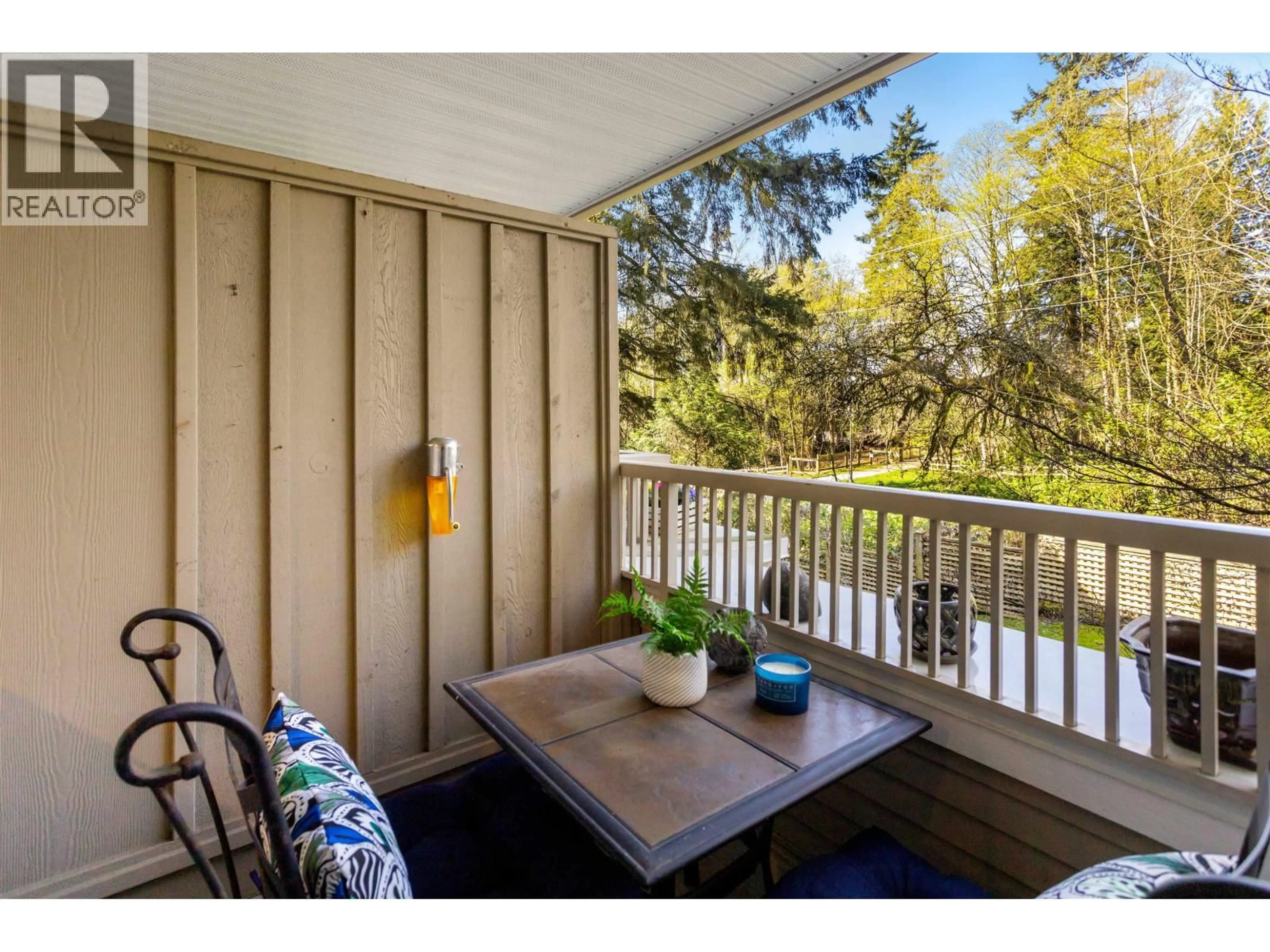 Patio, water/lake/river/ocean view for 210 - 7383 GRIFFITHS DRIVE, Burnaby British Columbia V5E4M8