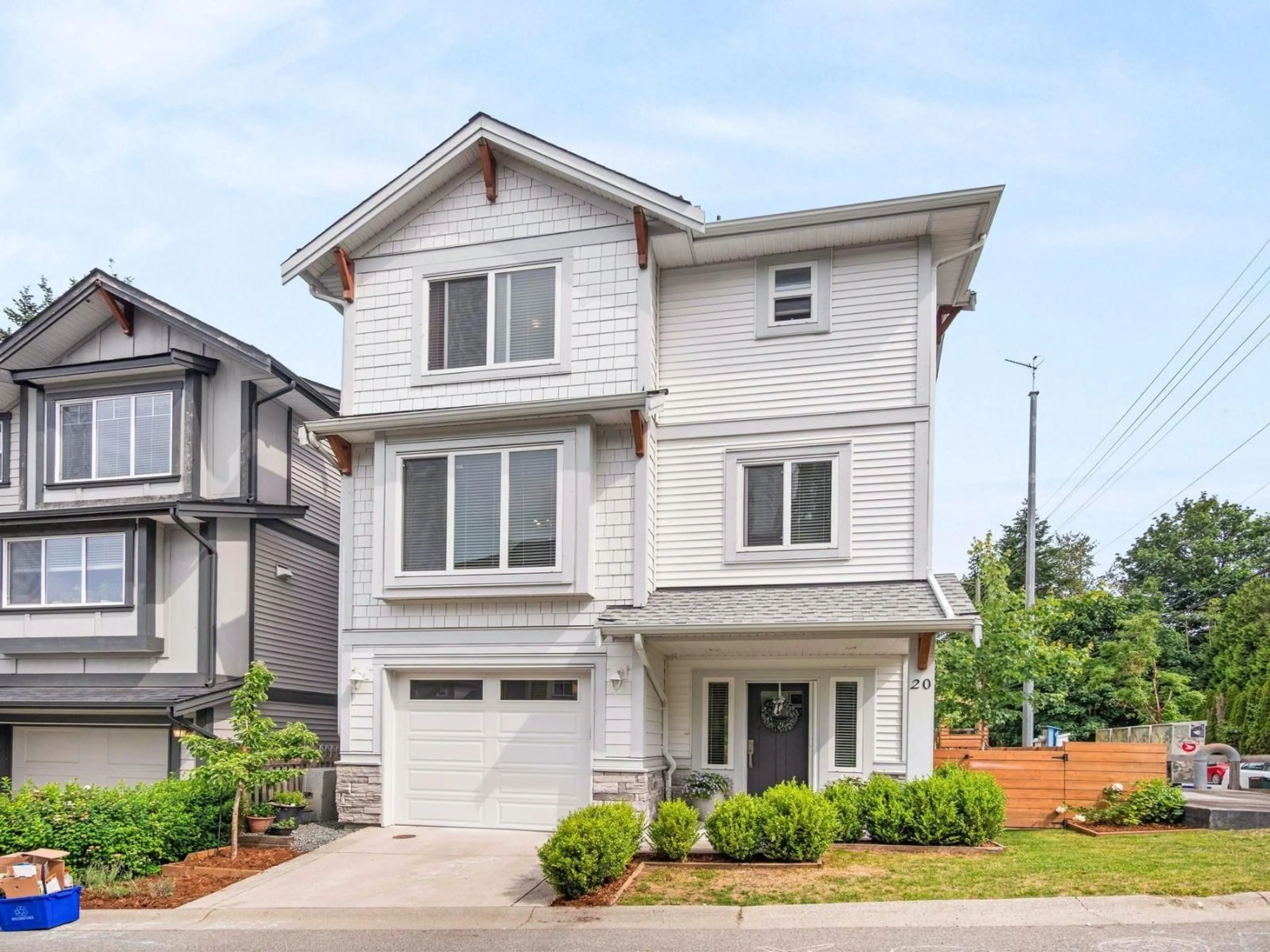 Home with vinyl exterior material, street for 20 - 4295 OLD CLAYBURN ROAD, Abbotsford British Columbia V3G0G4