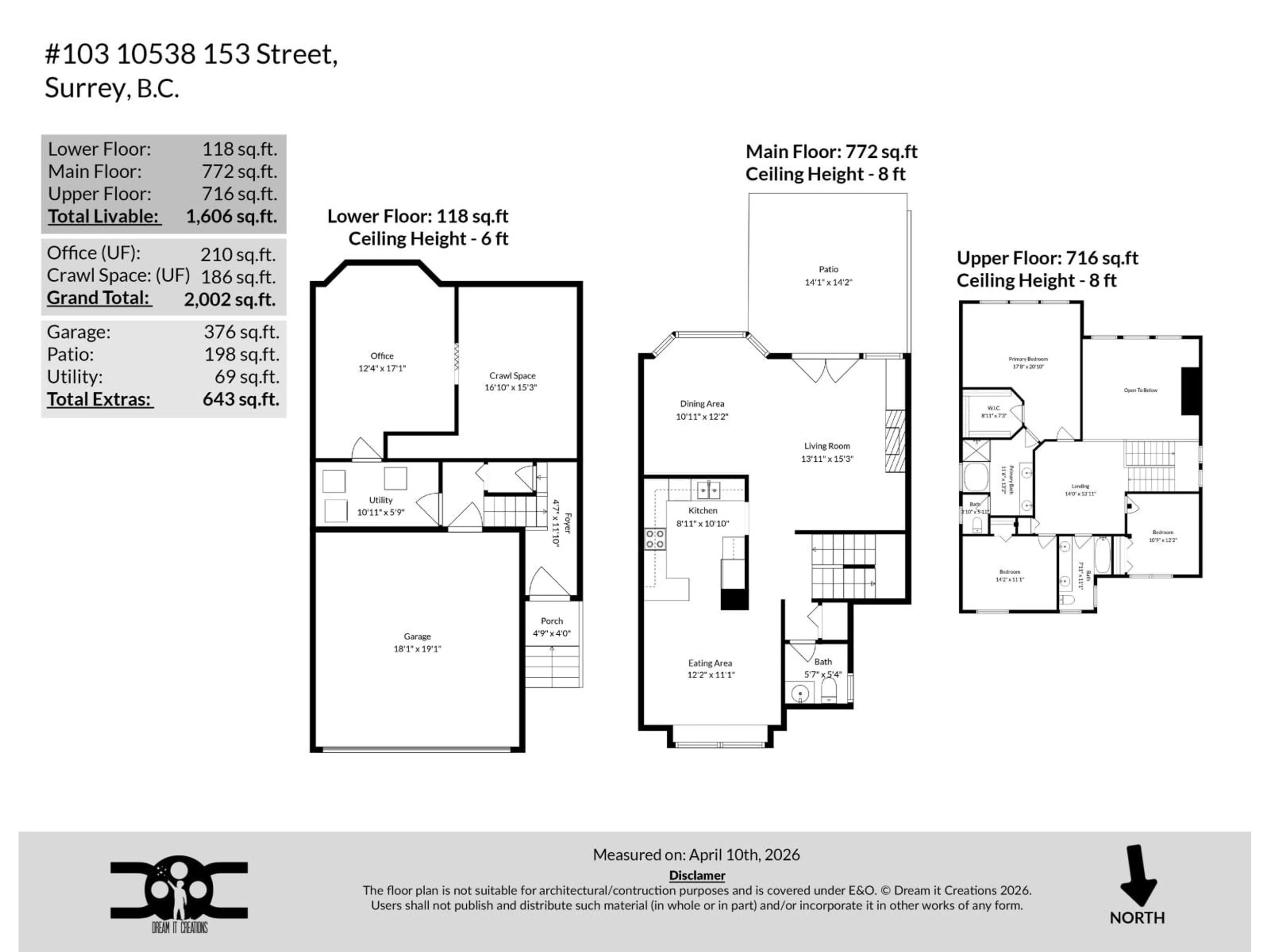 Floor plan for 103 - 10538 153 STREET, Surrey British Columbia V3R0G6