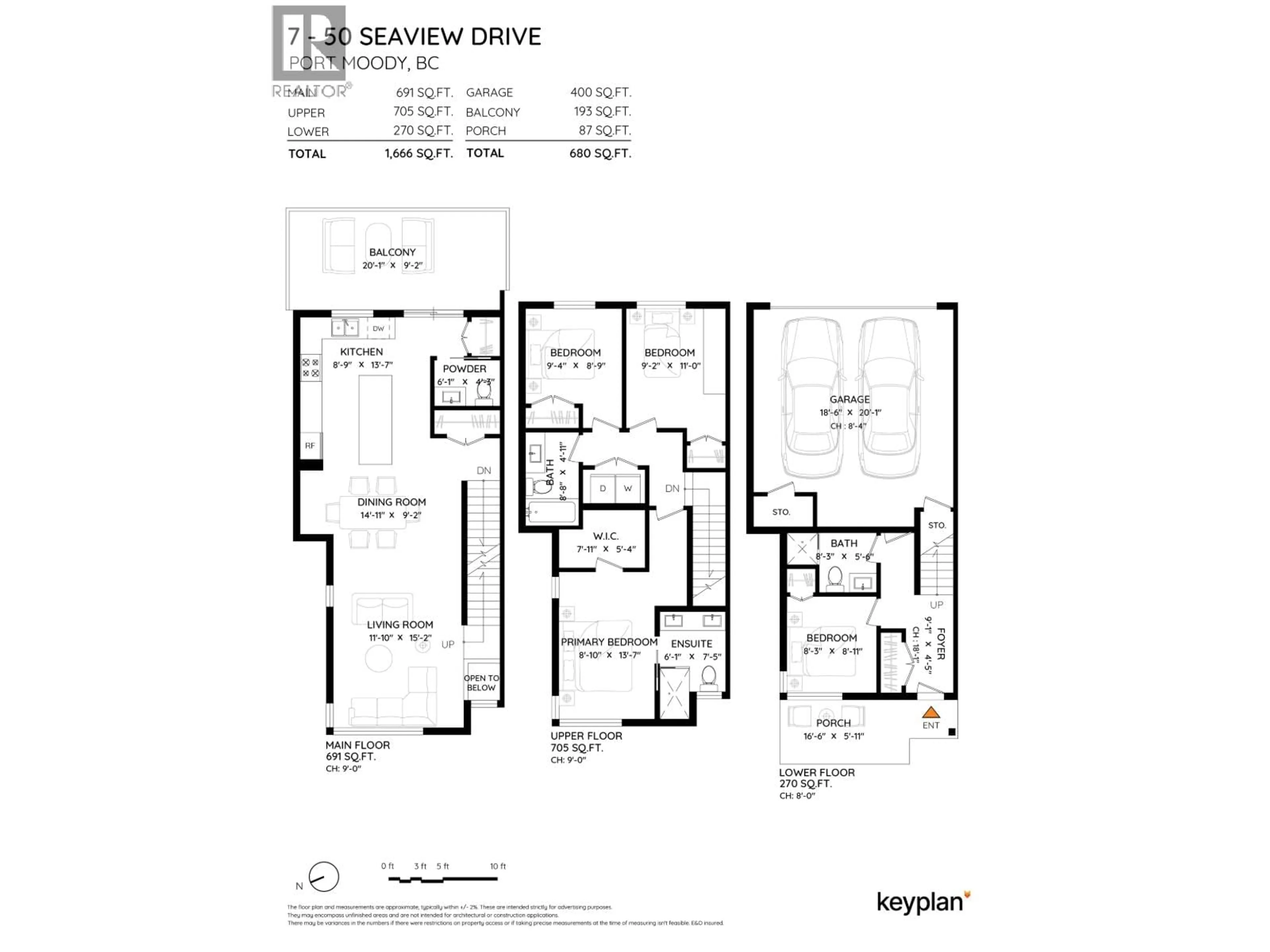 Floor plan for 7 - 50 SEAVIEW DRIVE, Port Moody British Columbia V3H0N2