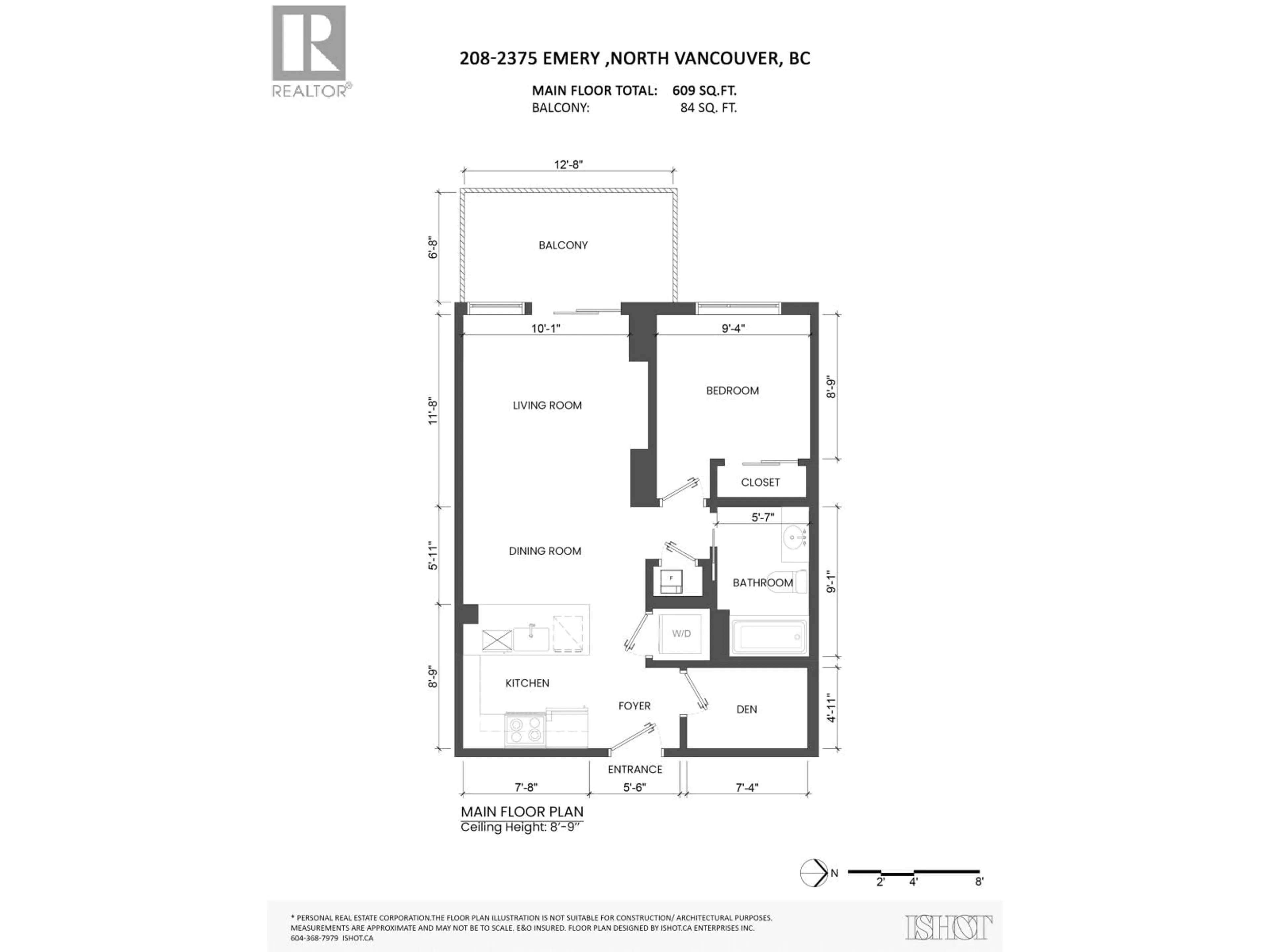 Floor plan for 208 - 2375 EMERY COURT, North Vancouver British Columbia V7J0E8