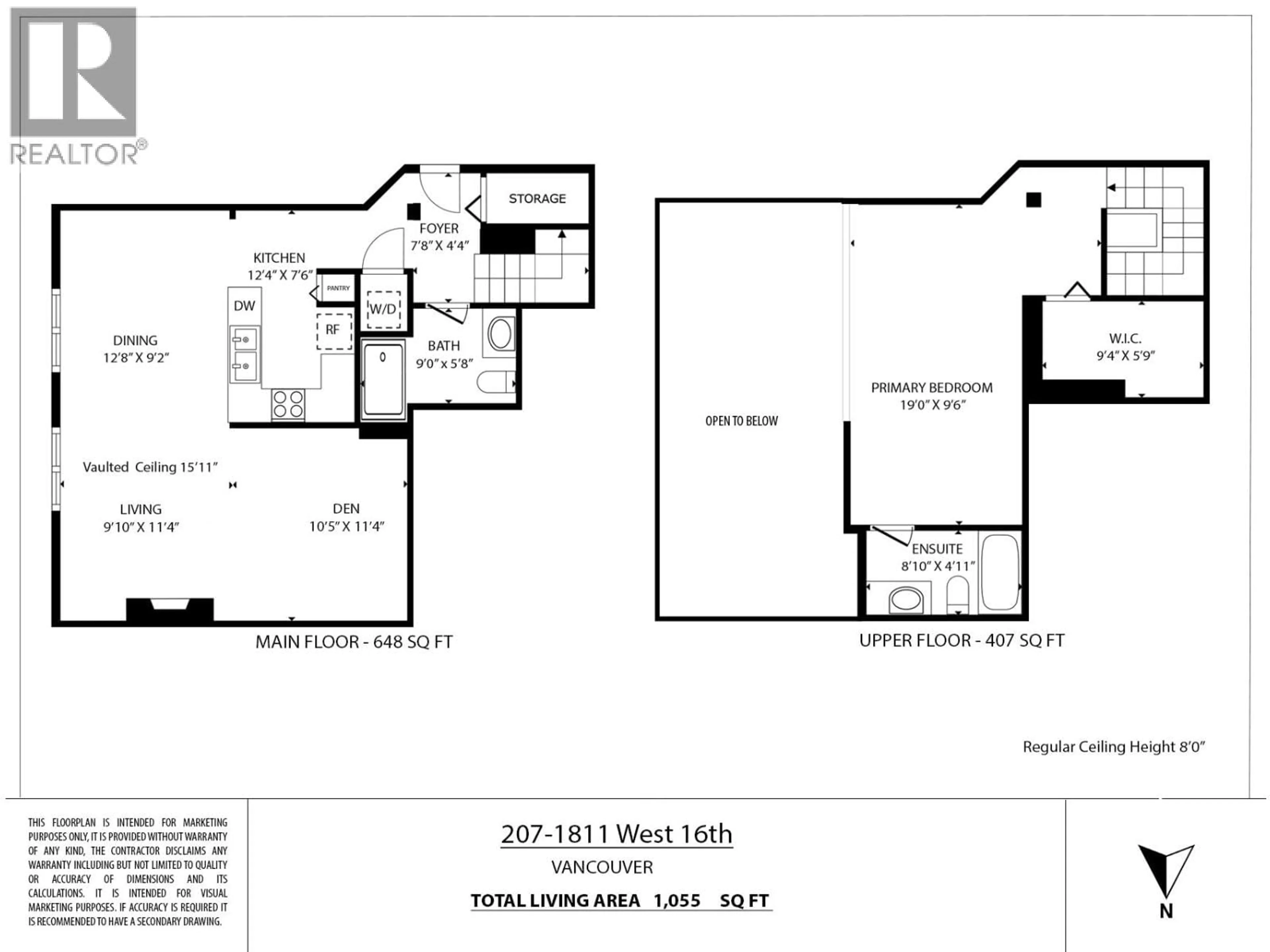 Floor plan for 207 - 1811 16TH AVENUE, Vancouver British Columbia V6J2M3