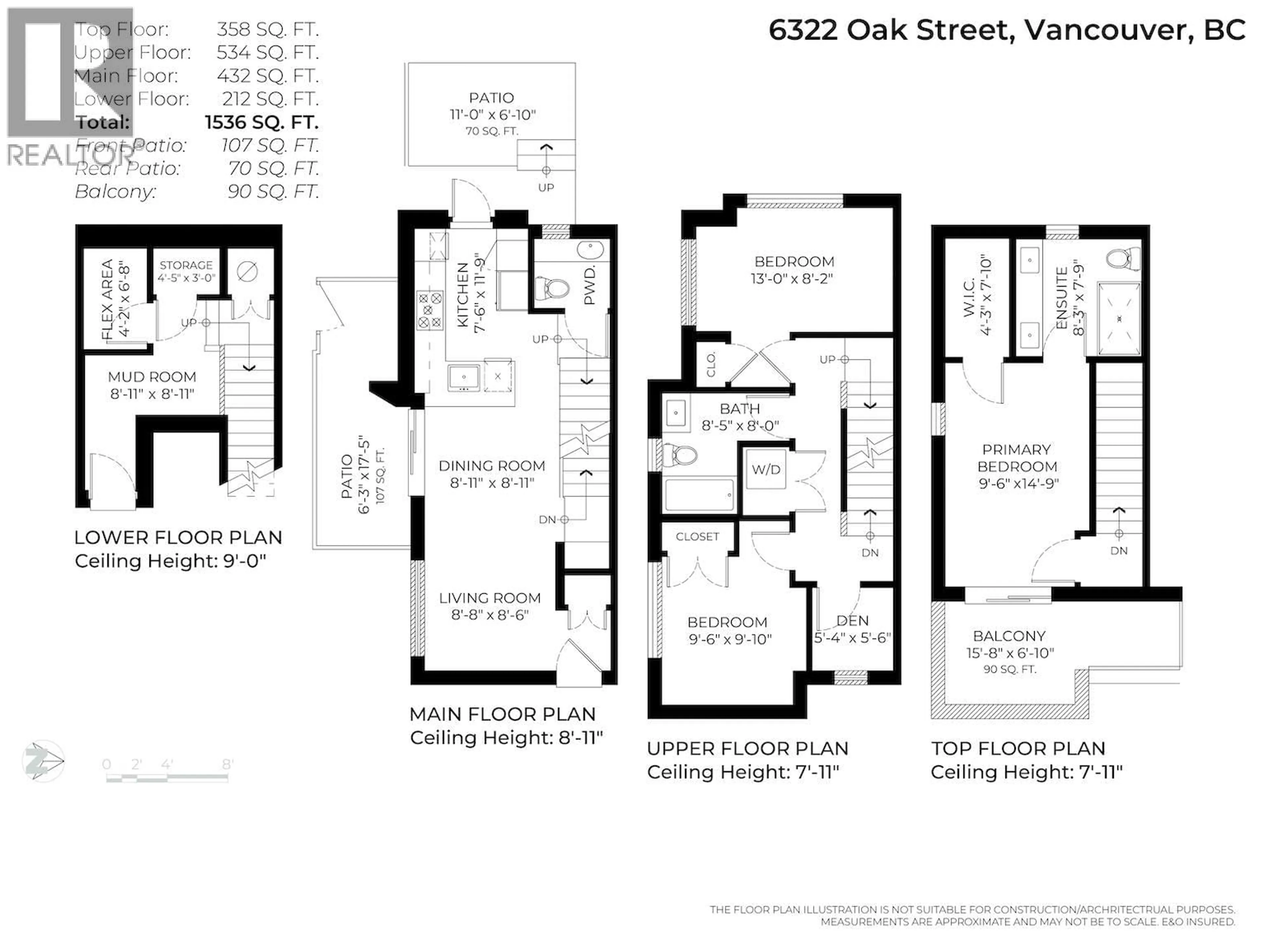 Floor plan for 6322 OAK STREET, Vancouver British Columbia V6M2W4
