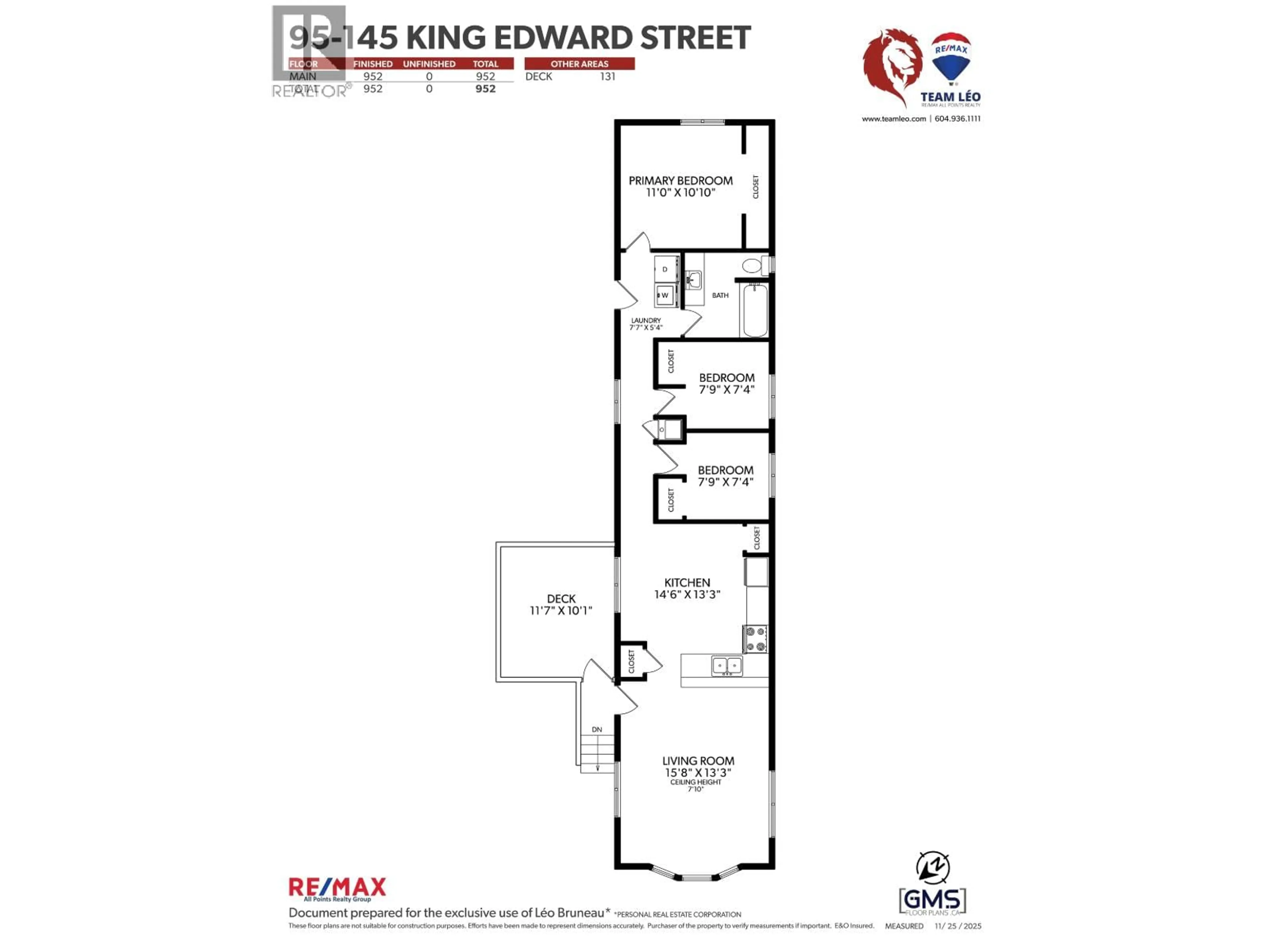 Floor plan for 95 - 145 KING EDWARD STREET, Coquitlam British Columbia V3K6L8
