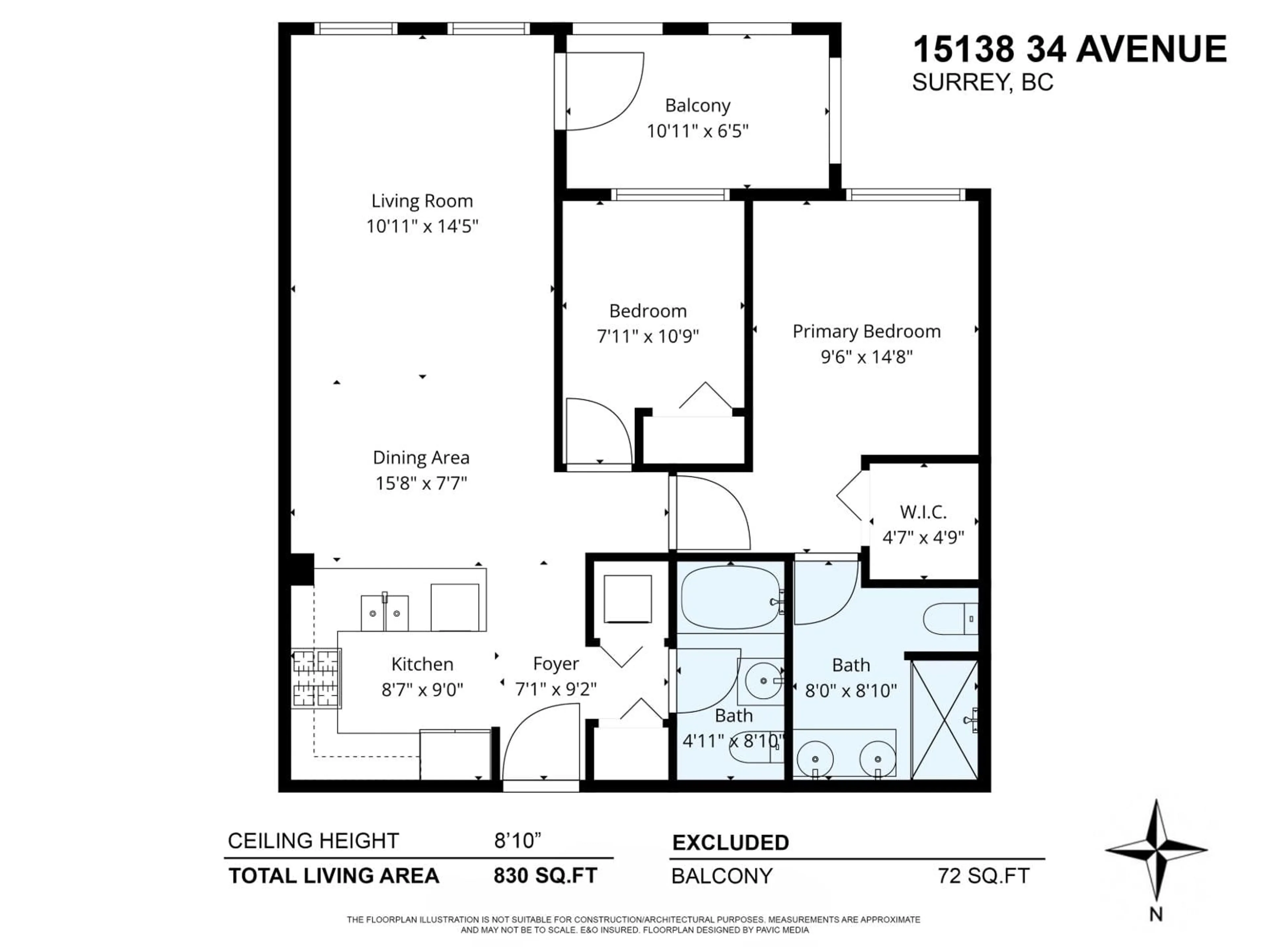 Floor plan for 231 - 15138 34 AVENUE, Surrey British Columbia V3Z0Y5