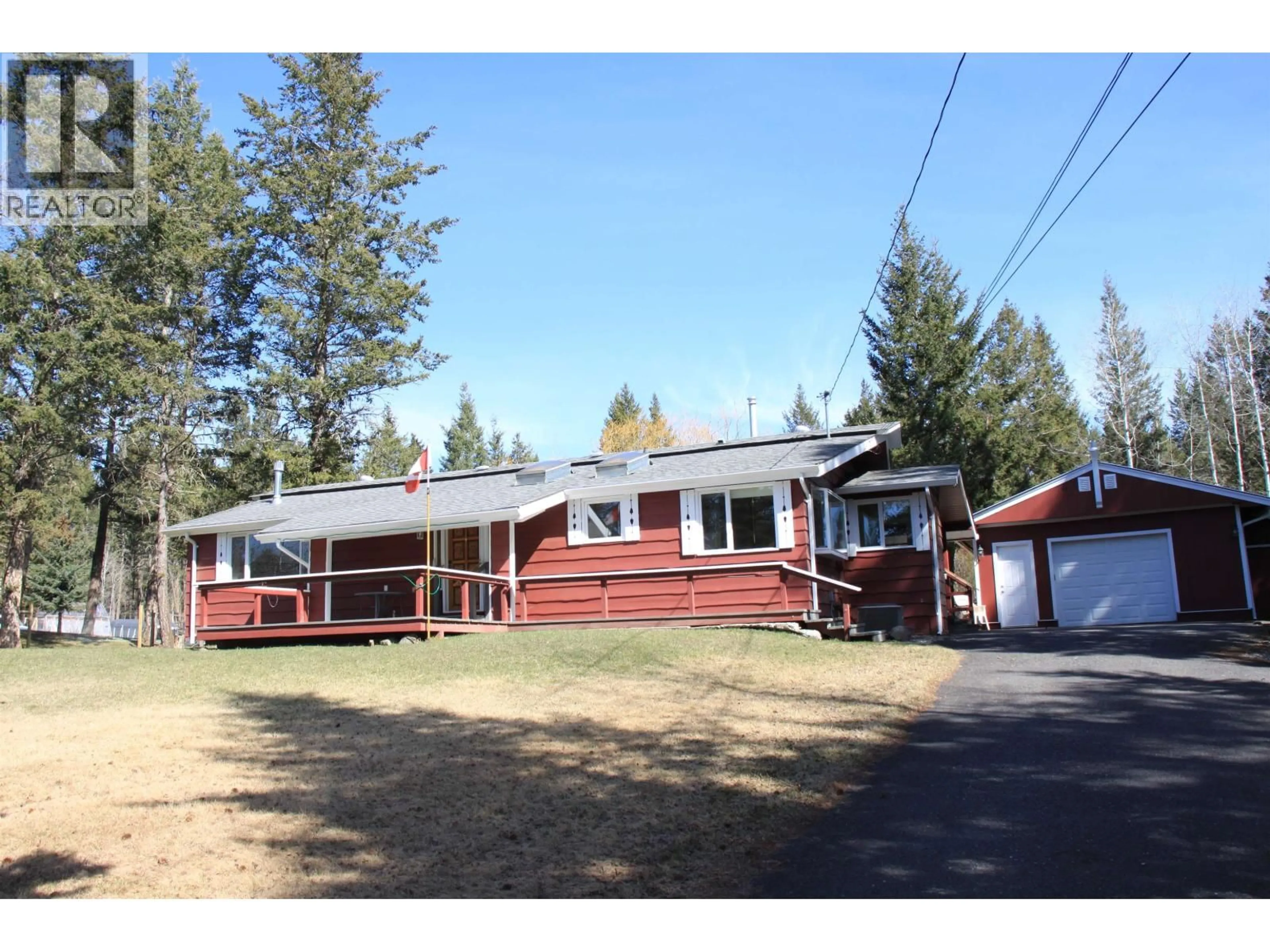 A pic from outside/outdoor area/front of a property/back of a property/a pic from drone, street for 5035 HANSEN COURT, 108 Mile Ranch British Columbia V0K2Z0