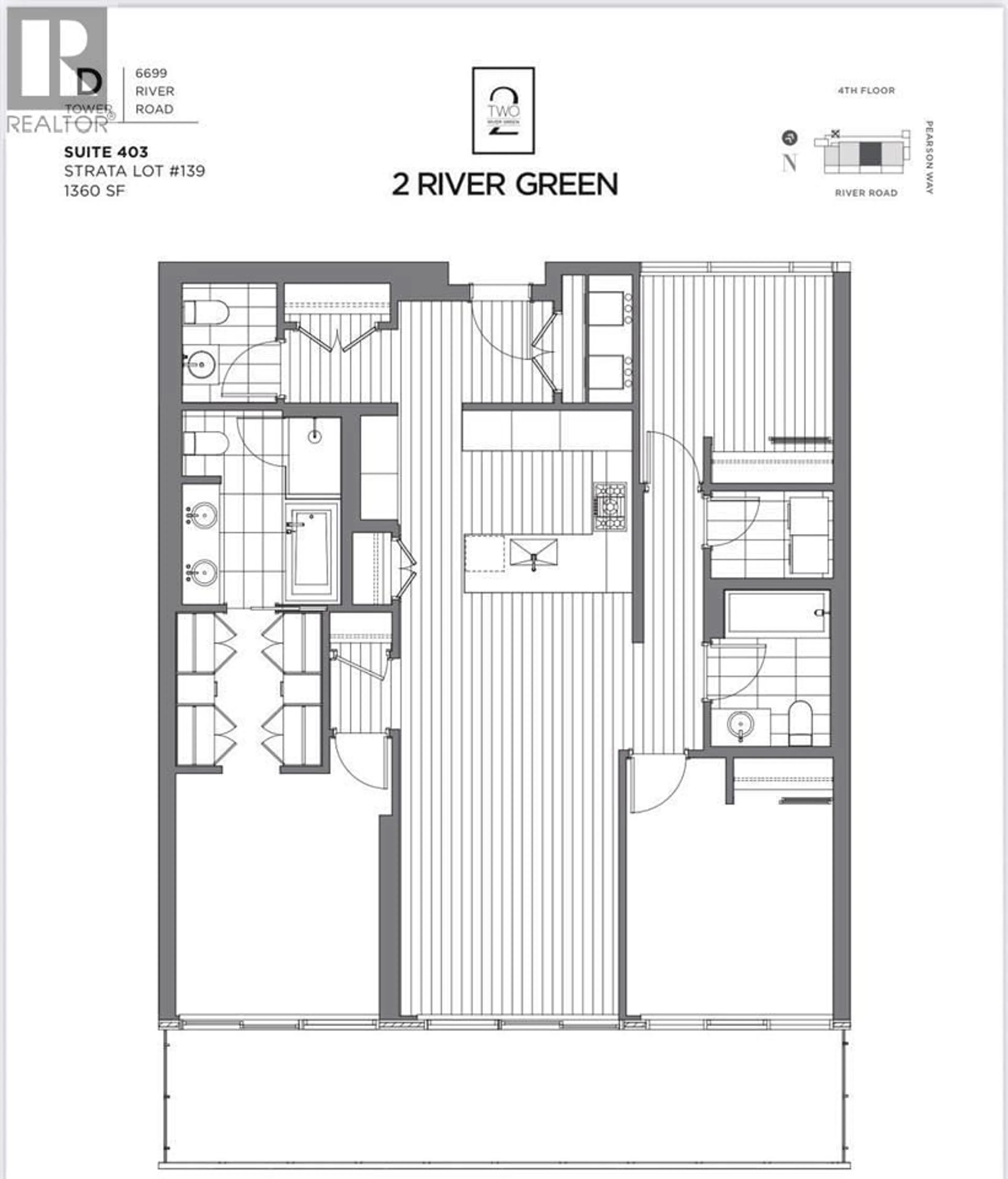 Floor plan for 403 - 6699 RIVER ROAD, Richmond British Columbia V7C0E6
