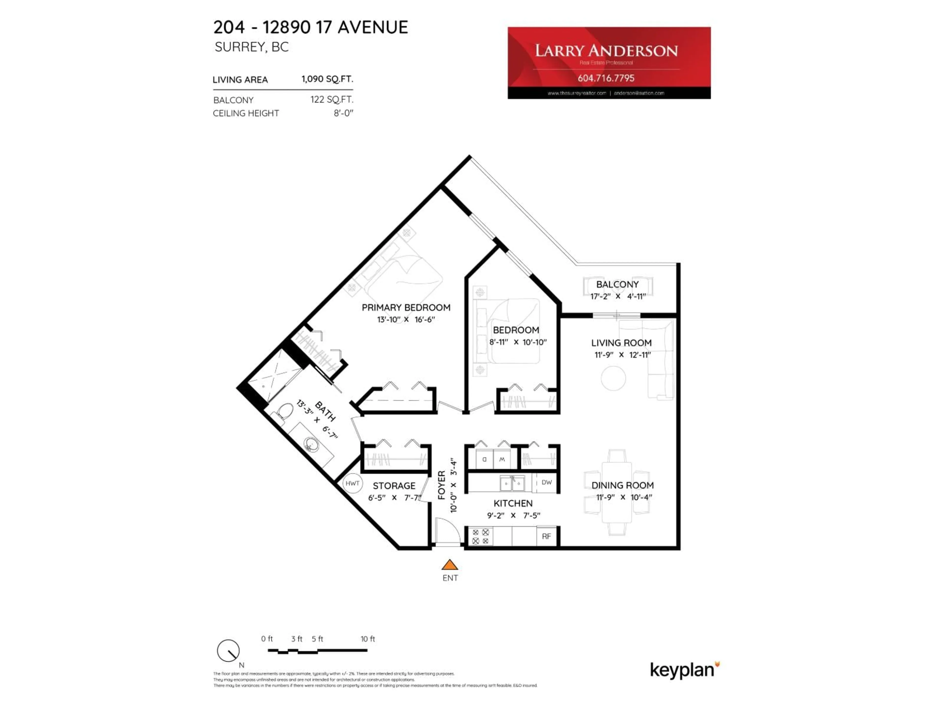 Floor plan for 204 - 12890 17 AVENUE, Surrey British Columbia V4A1T5