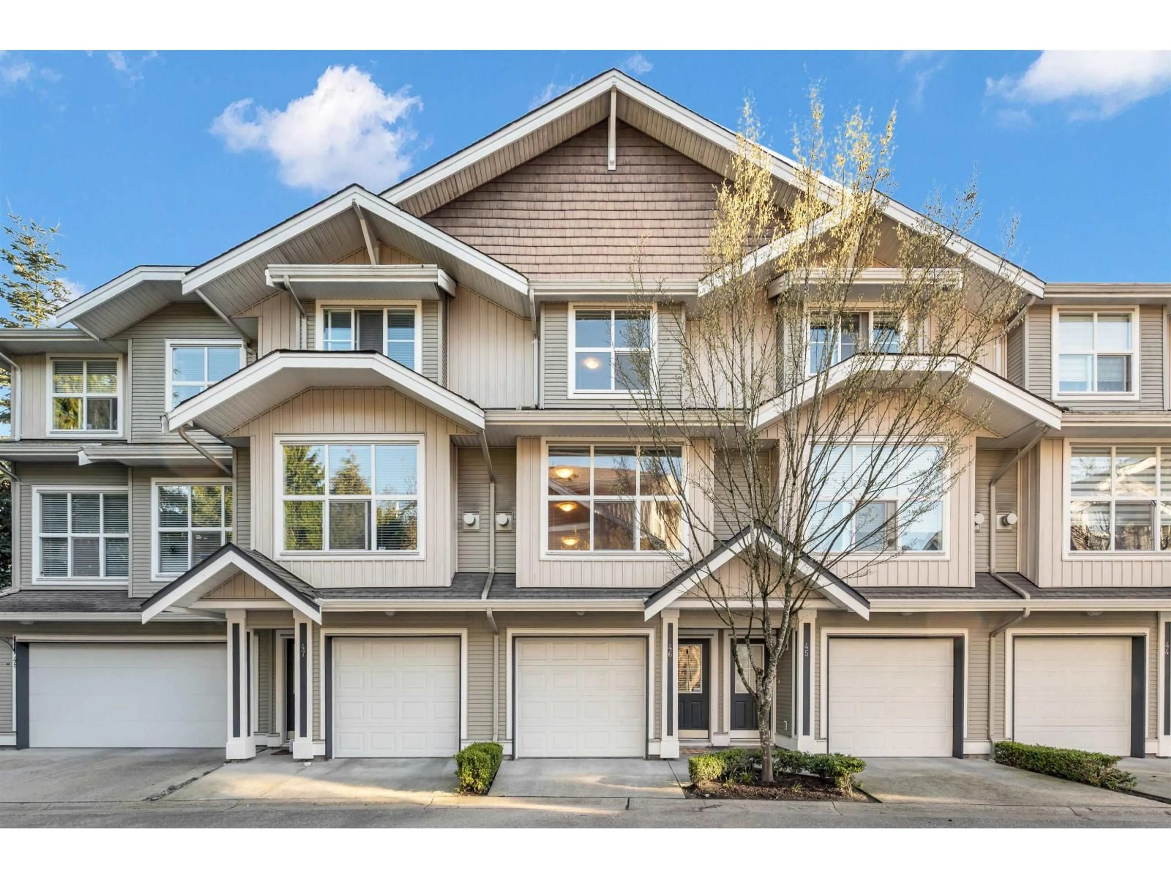 Home with vinyl exterior material, street for 46 - 20460 66 AVENUE, Langley British Columbia V2Y3B6