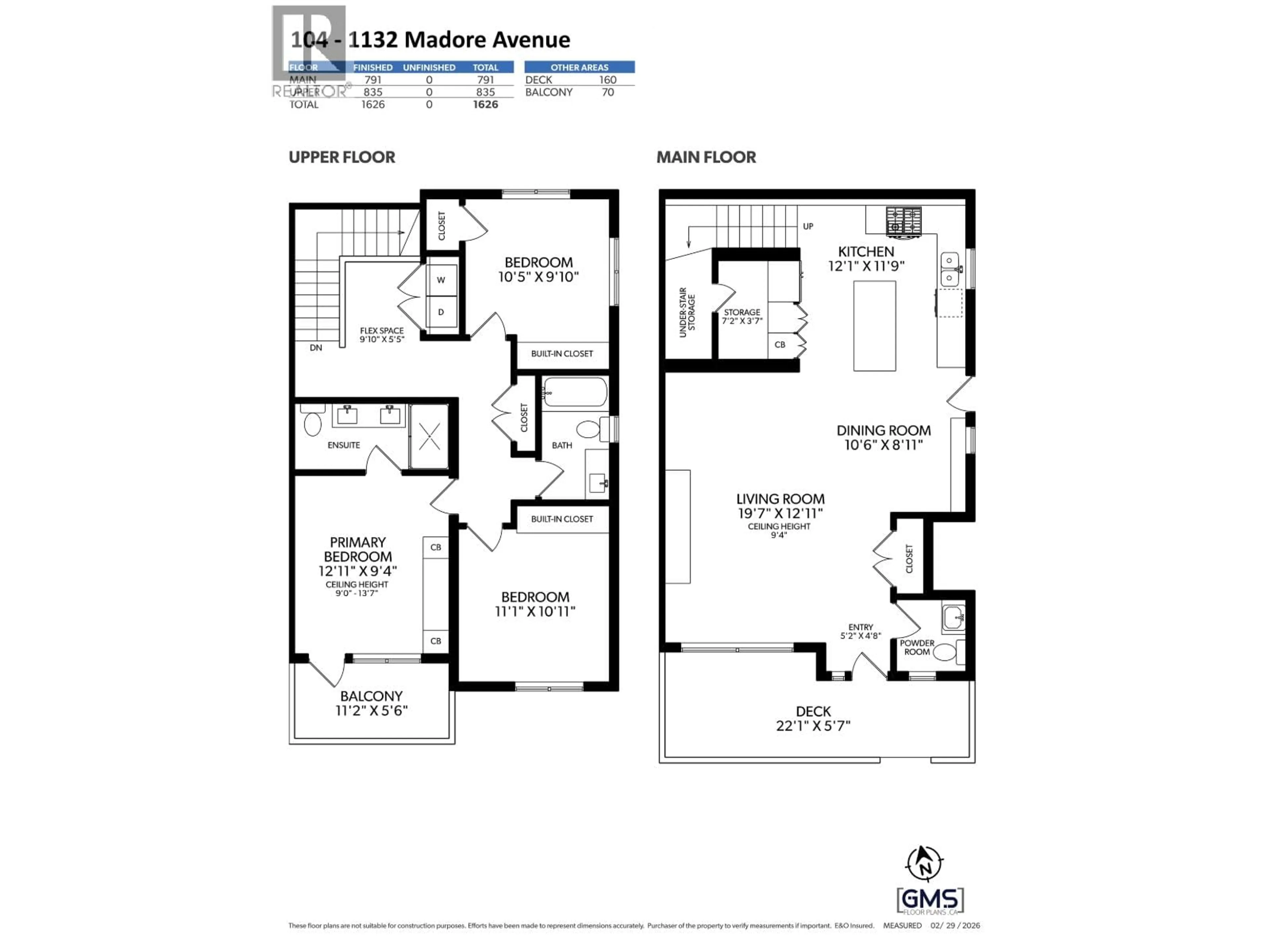 Floor plan for 104 - 1132 MADORE AVENUE, Coquitlam British Columbia V3K3B9