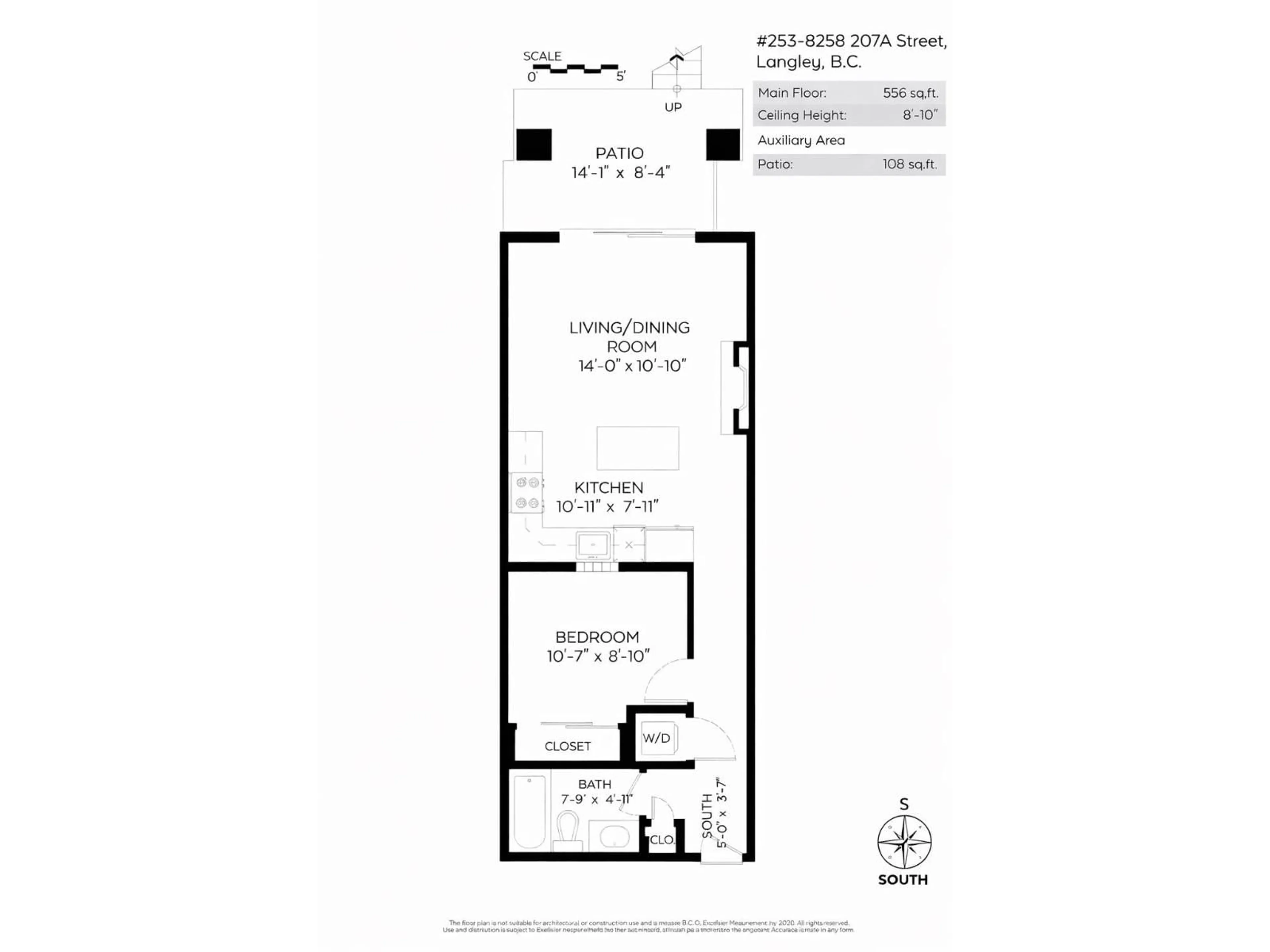 Floor plan for 253 - 8258 207A STREET, Langley British Columbia V2Y0M5