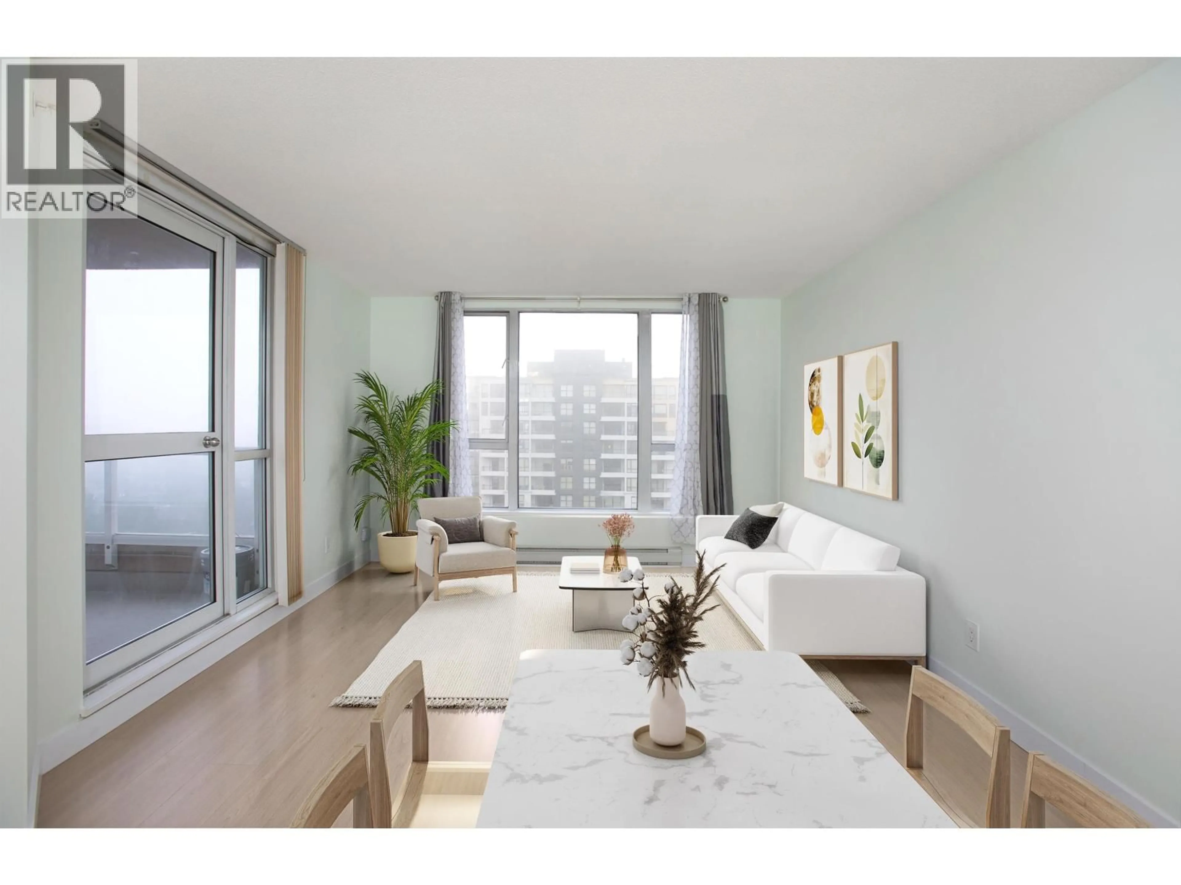 Living room with furniture, wood/laminate floor for 1808 - 5189 GASTON STREET, Vancouver British Columbia V5R6C7