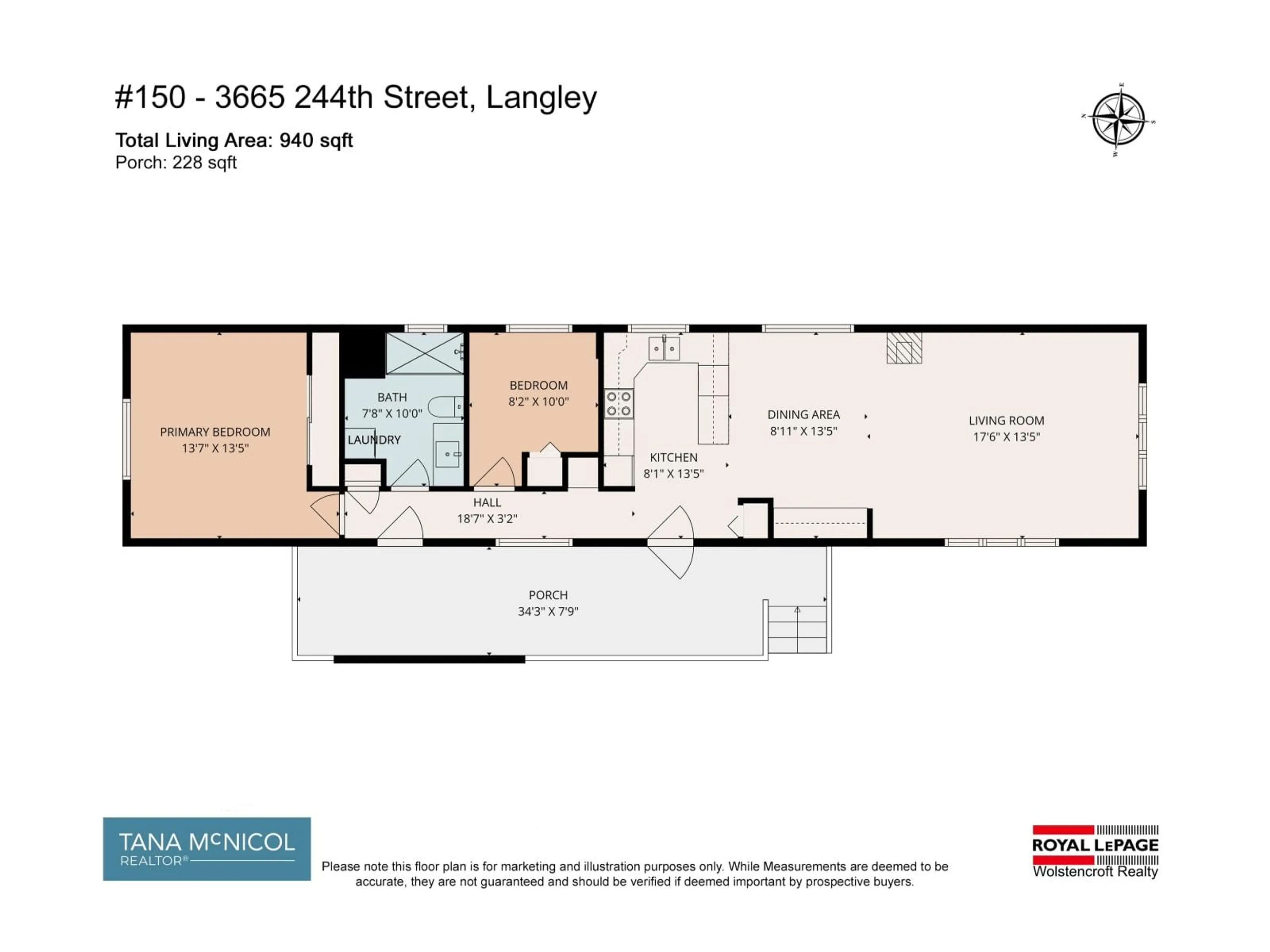 Floor plan for 150 - 3665 244 STREET, Langley British Columbia V2Z1N1