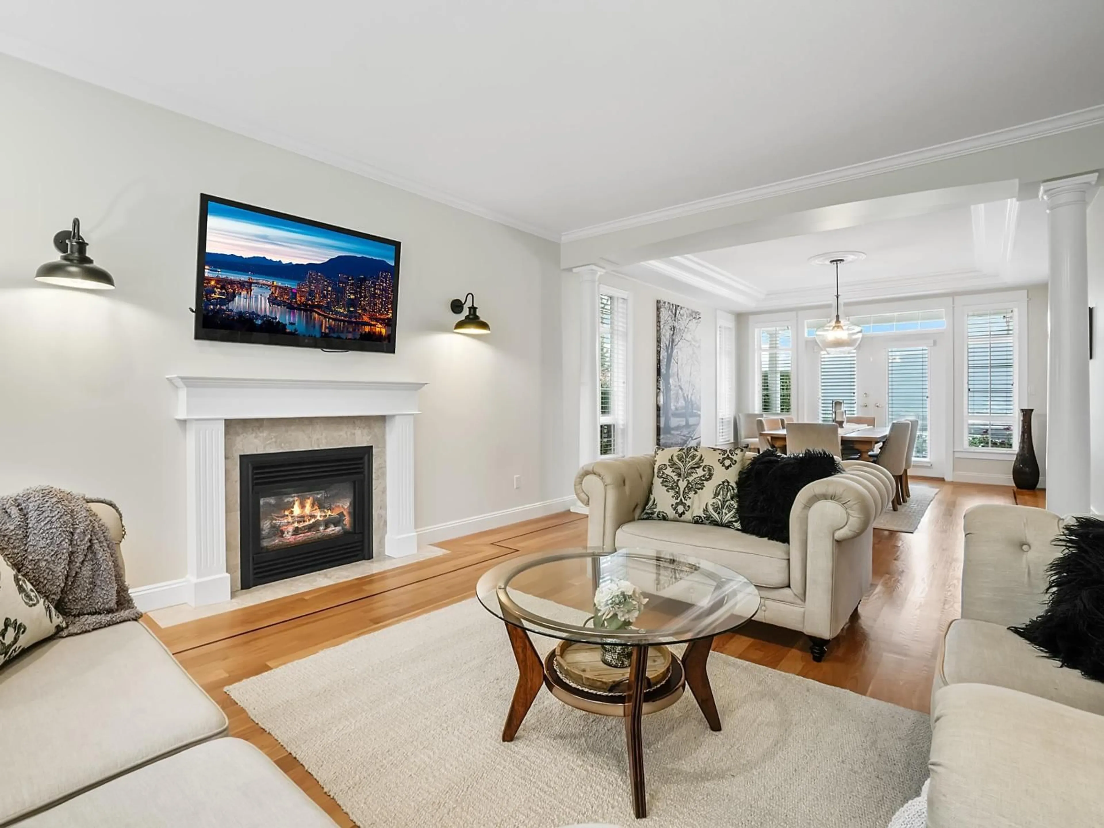 Living room with furniture, wood/laminate floor for 41813 MAJUBA HILL ROAD, Yarrow British Columbia V2R5G9