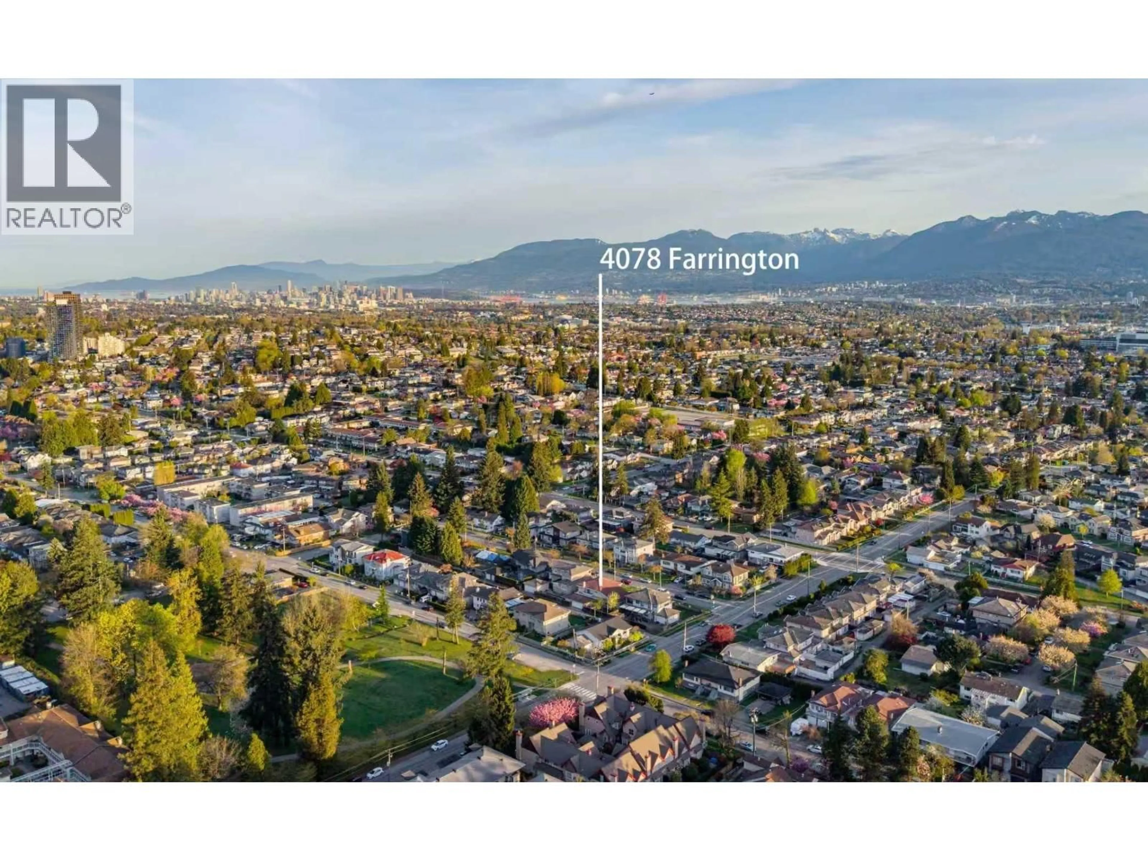 A pic from outside/outdoor area/front of a property/back of a property/a pic from drone, mountain view for 4078 FARRINGTON STREET, Burnaby British Columbia V5H1C7