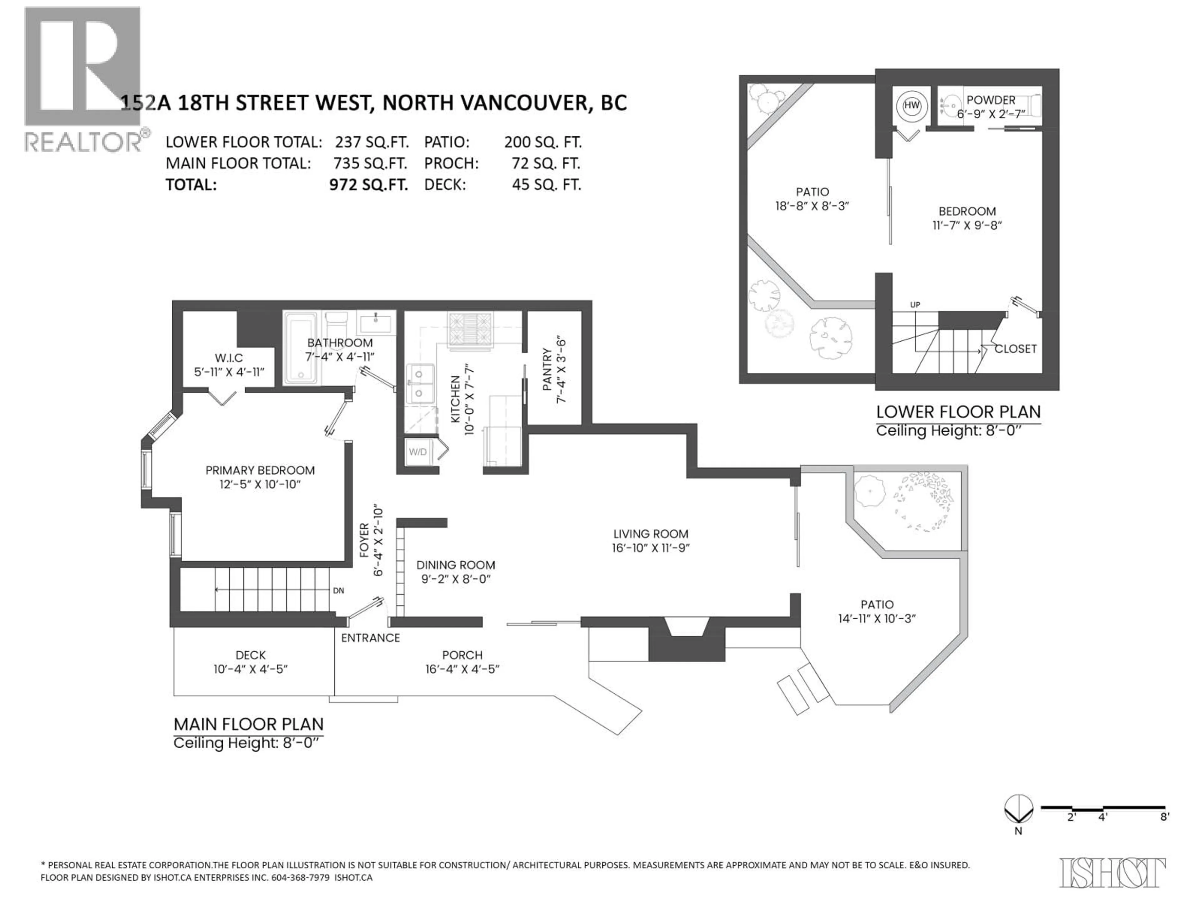 Floor plan for 152A 18TH STREET, North Vancouver British Columbia V7M1W4