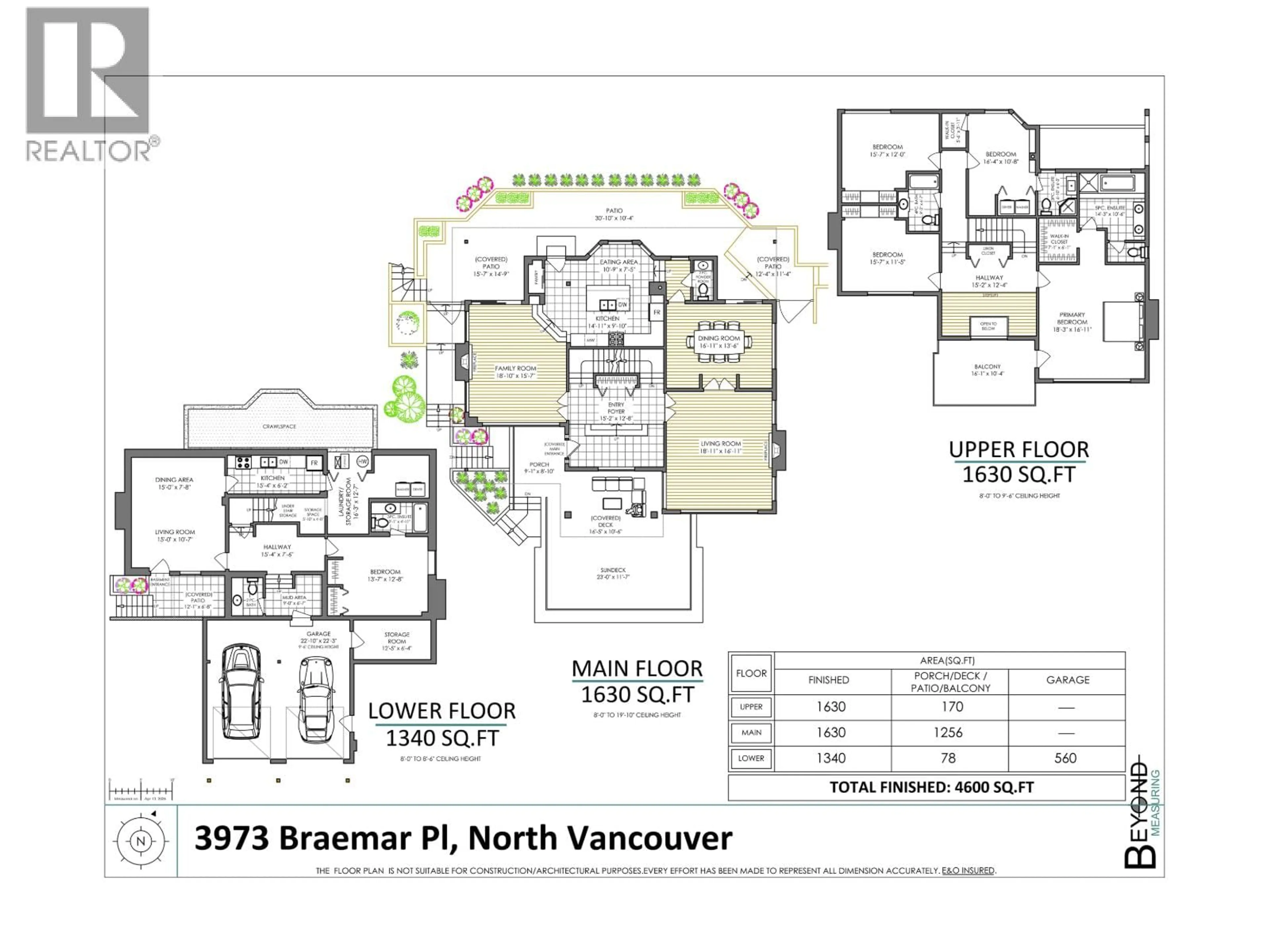 Floor plan for 3973 BRAEMAR PLACE, North Vancouver British Columbia V7N4M8