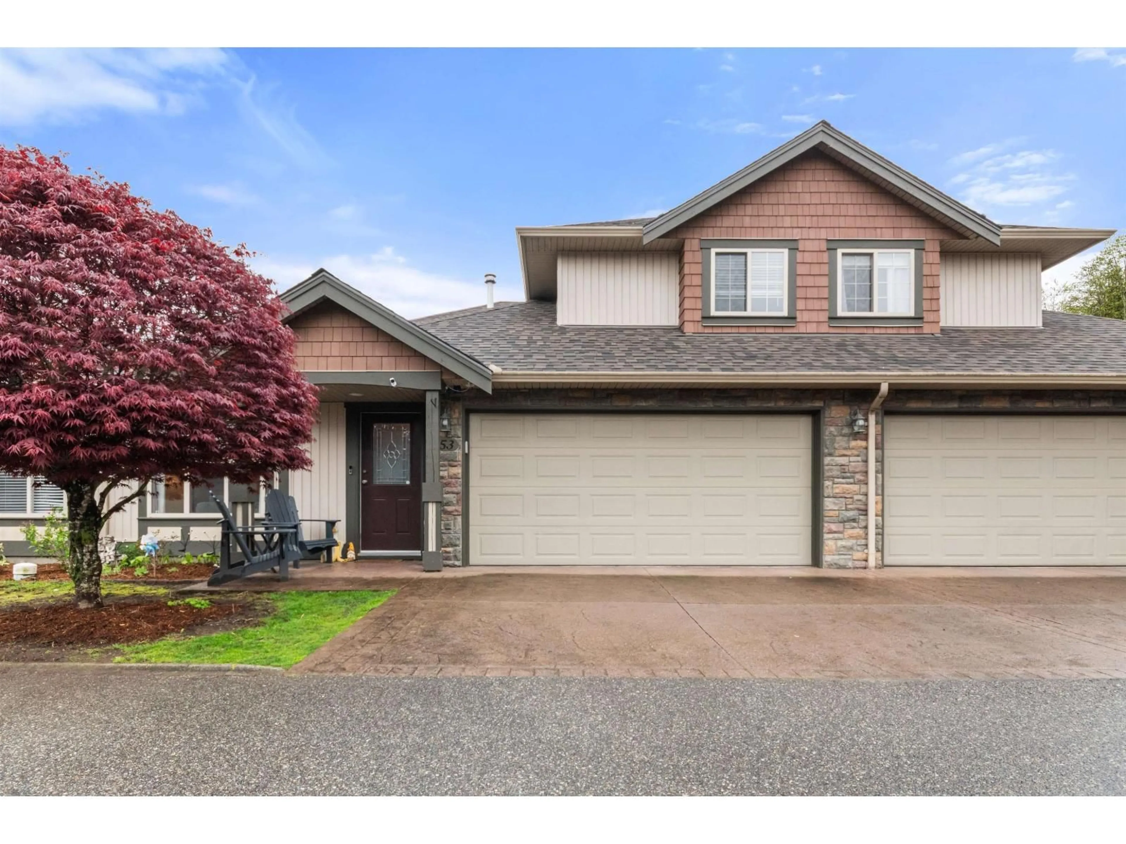 Home with vinyl exterior material, street for 53 - 6887 SHEFFIELD WAY, Chilliwack British Columbia V2R5V5