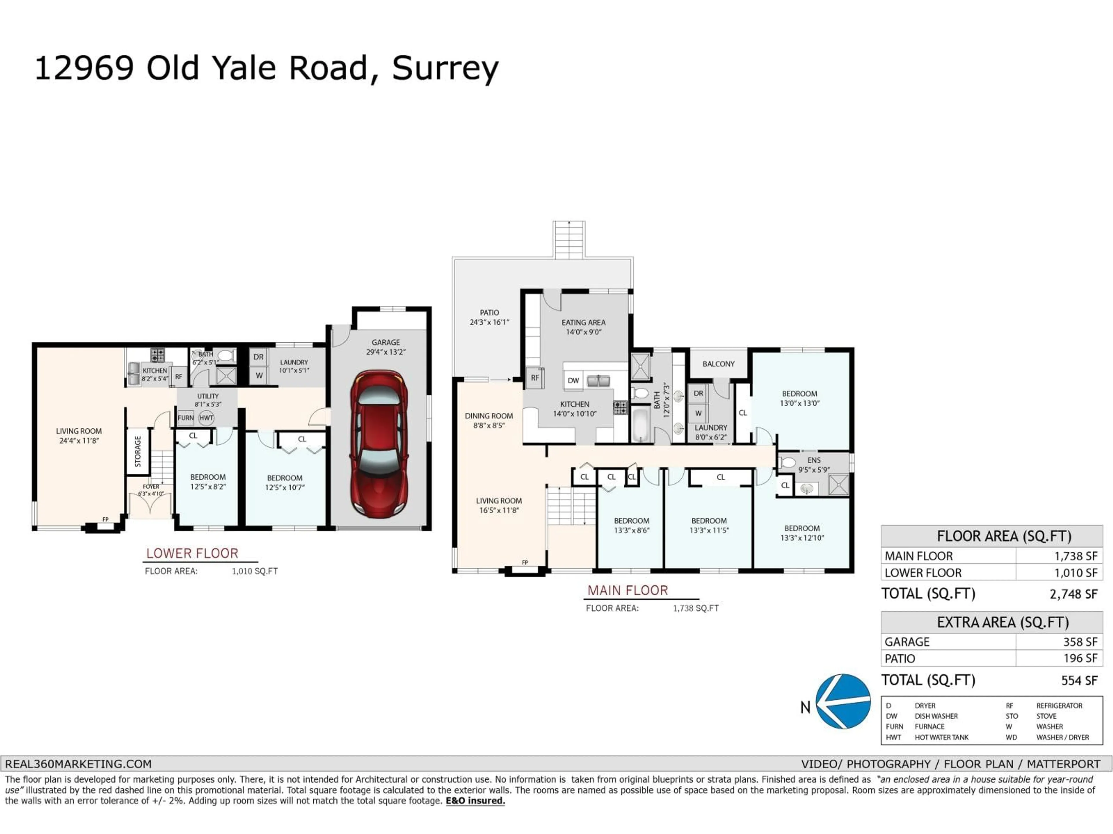 Floor plan for 12969 OLD YALE ROAD, Surrey British Columbia V3T3B9