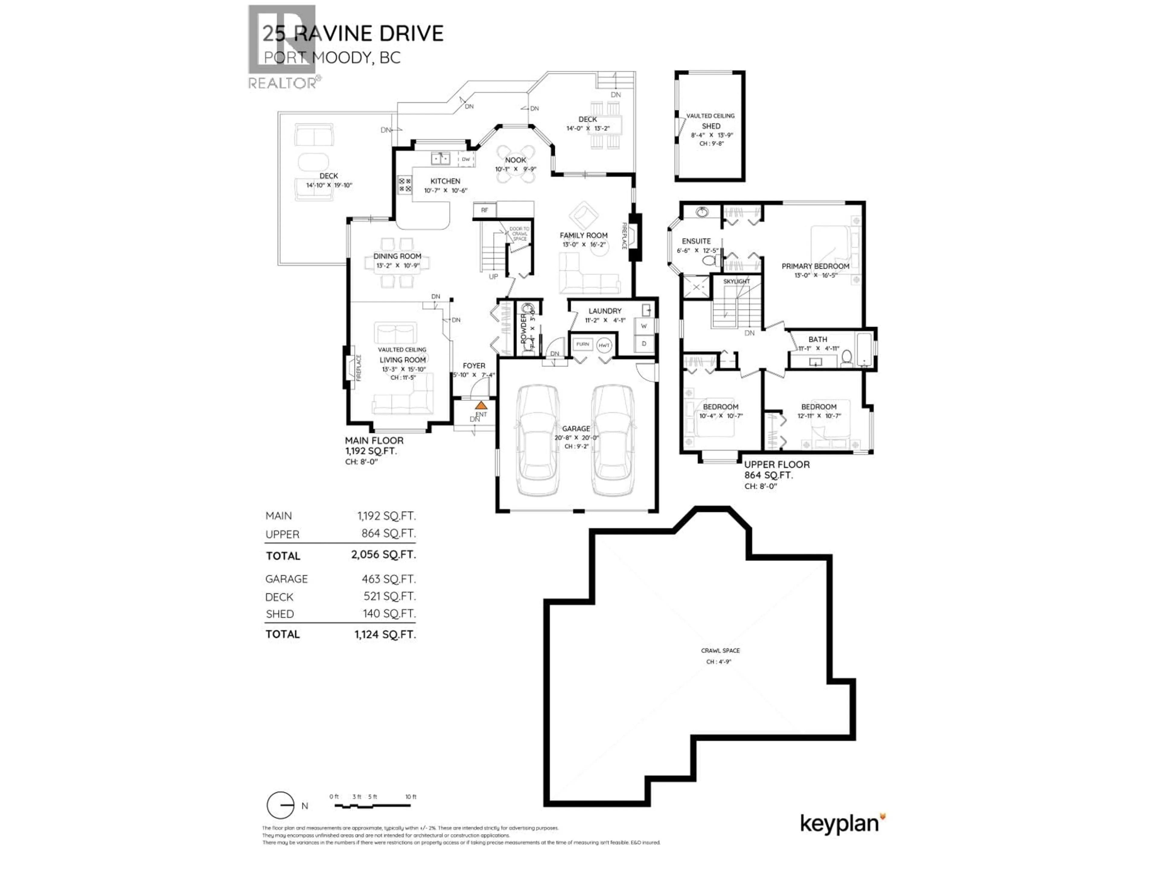 Floor plan for 25 RAVINE DRIVE, Port Moody British Columbia V3H4G6