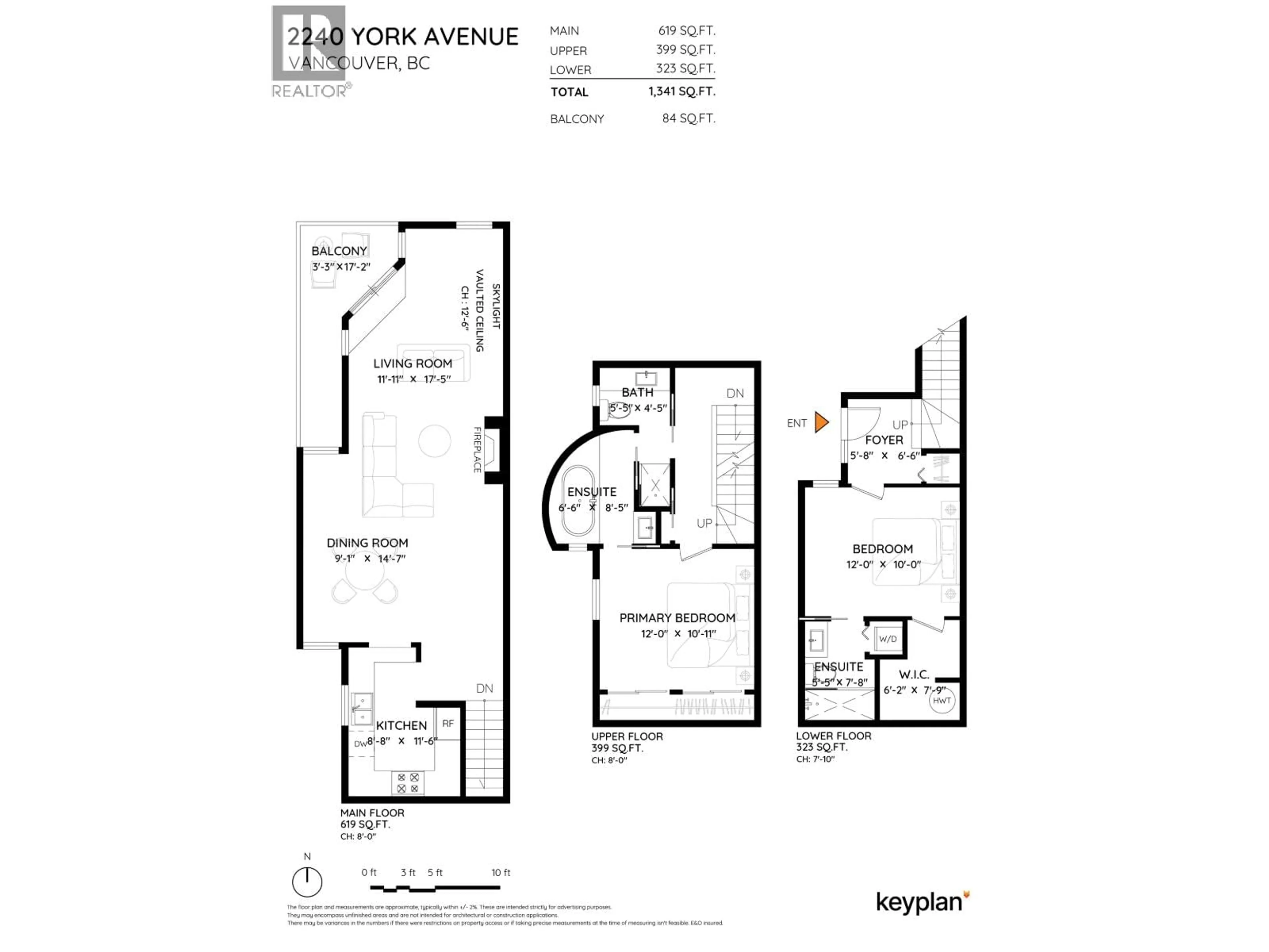 Floor plan for 2240 YORK AVENUE, Vancouver British Columbia V6K1C6
